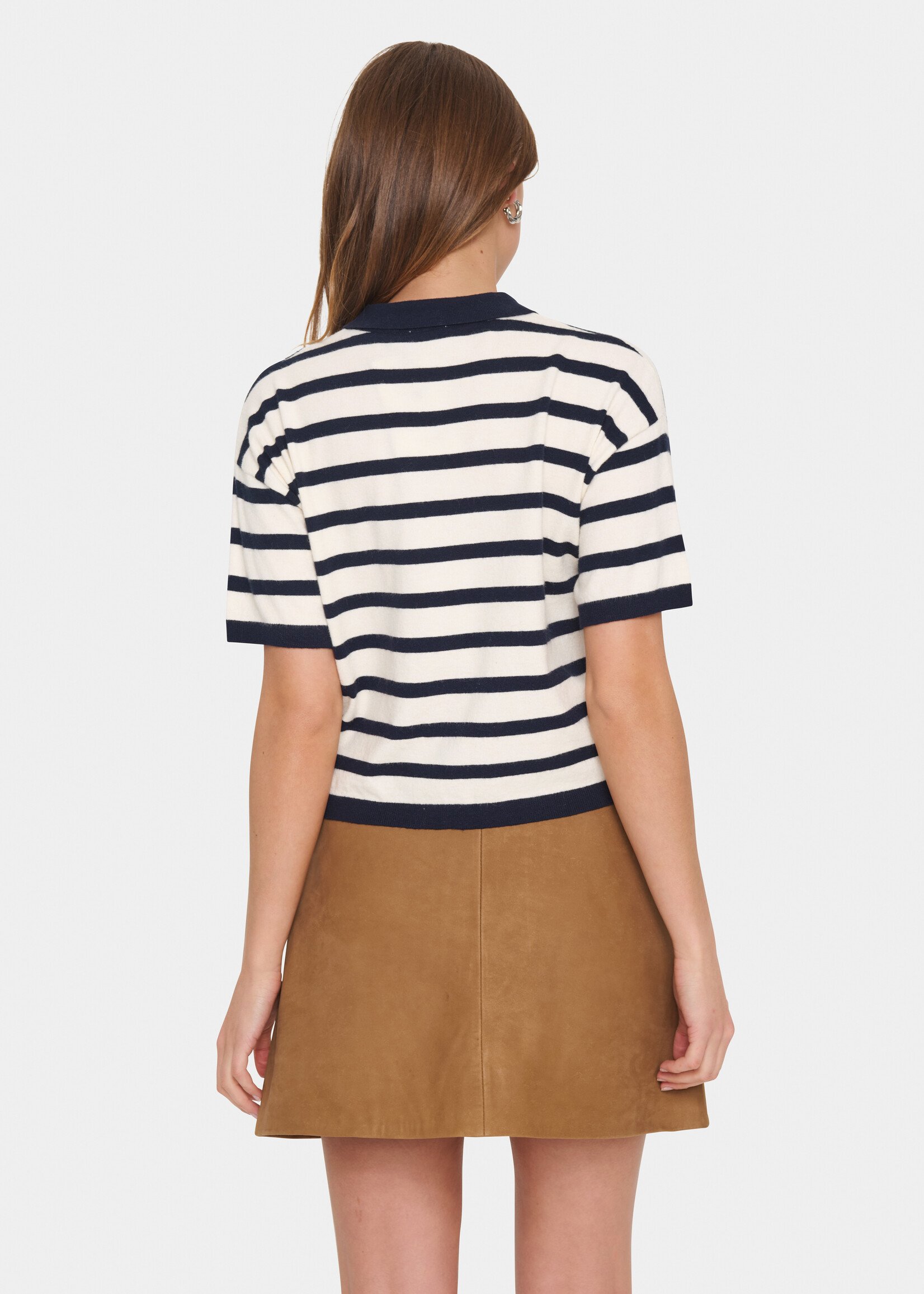 Saint Tropez Saint Tropez Striped Short Sleeve Cardi