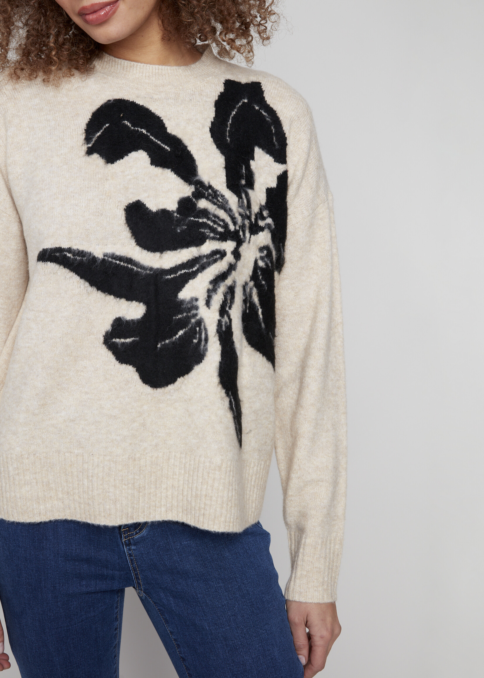 Charlie B Charlie B Abstract Printed Crew Sweater