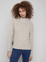 Charlie B Charlie B Diagonal Cable Cowl Sweater
