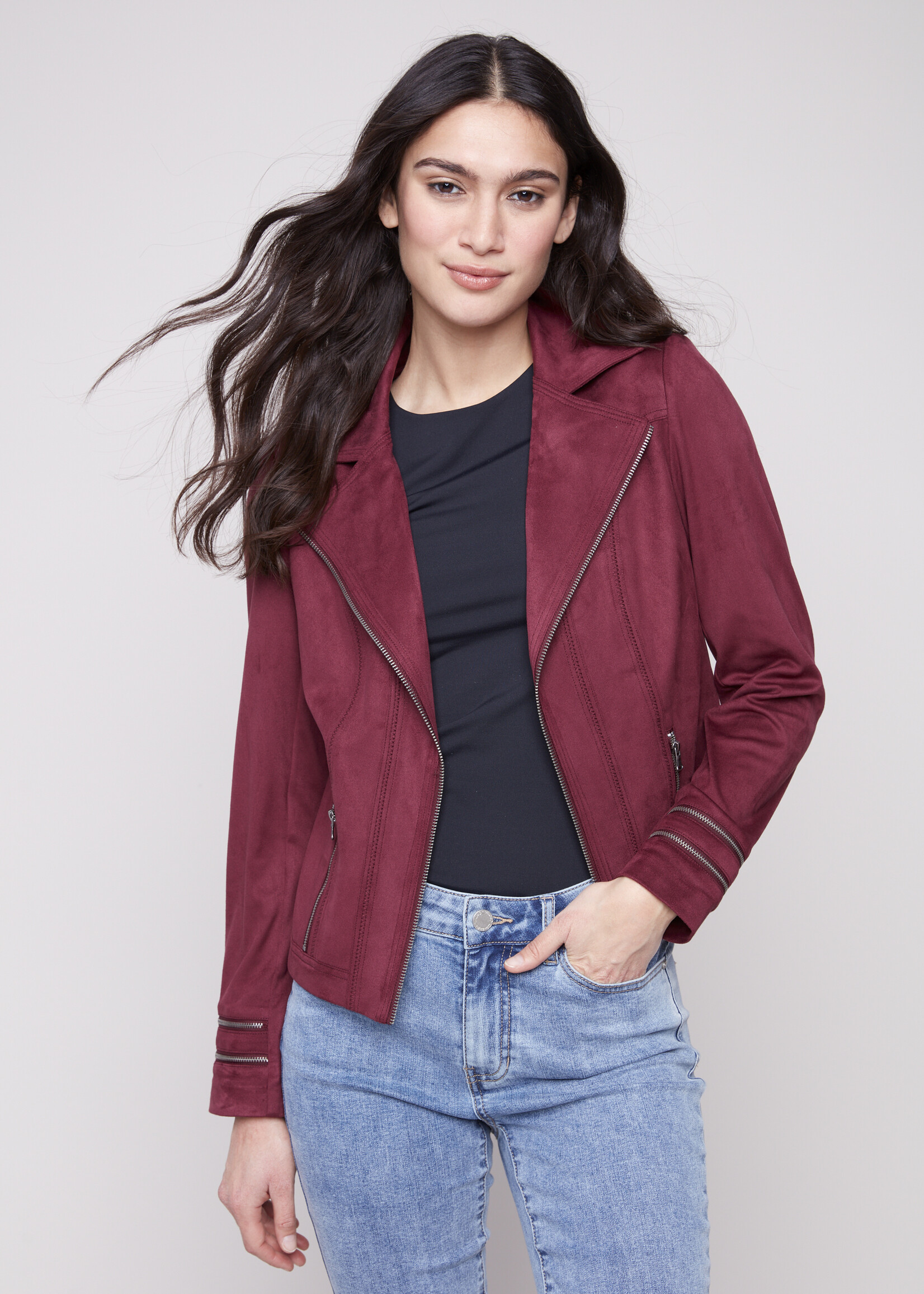 Charlie B Charlie B Faux Suede Jacket