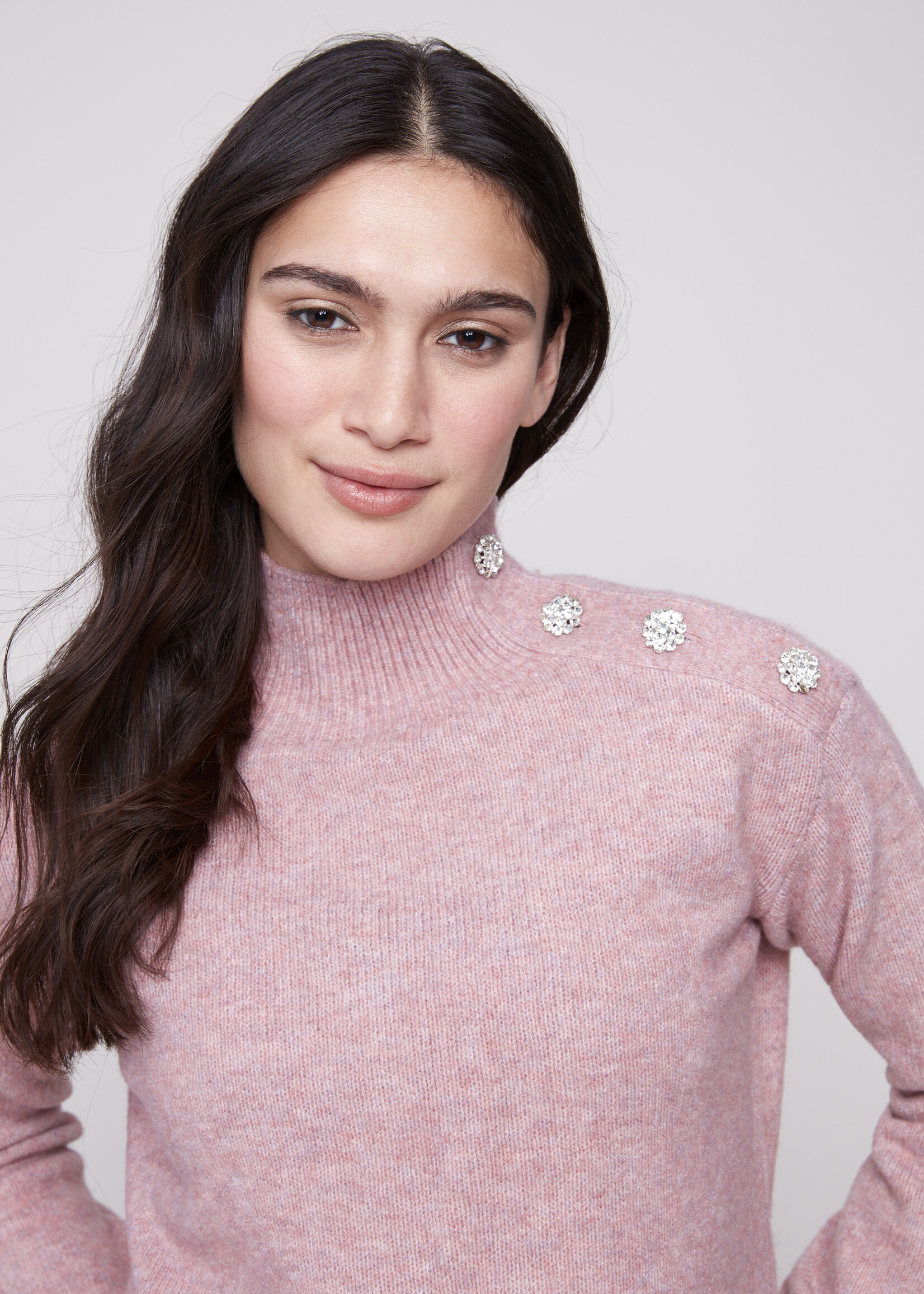 Charlie B Charlie B  Mock Neck Sweater