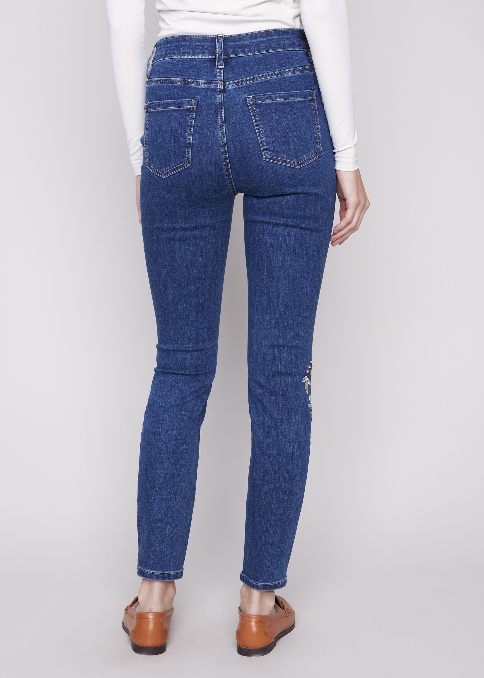 Charlie B Charlie B  Beaded Embroidery Skinny Leg Jeans