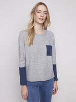 Charlie B Charlie B Contrast Front Pocket Sweater