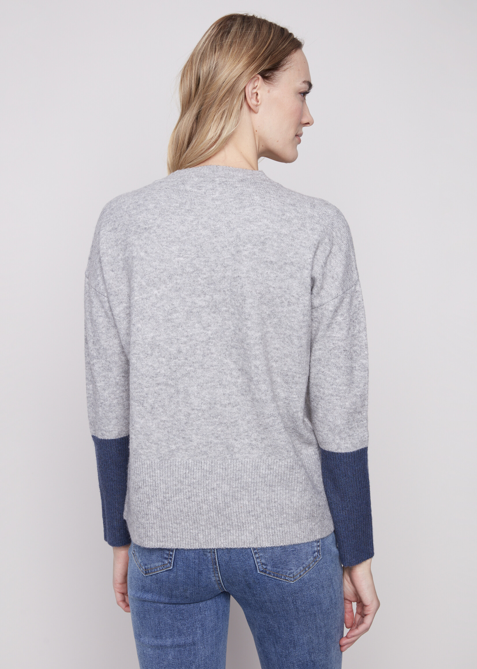 Charlie B Charlie B Contrast Front Pocket Sweater