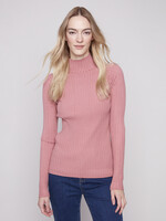 Charlie B Charlie B Ribbed Mock Neck Sweater