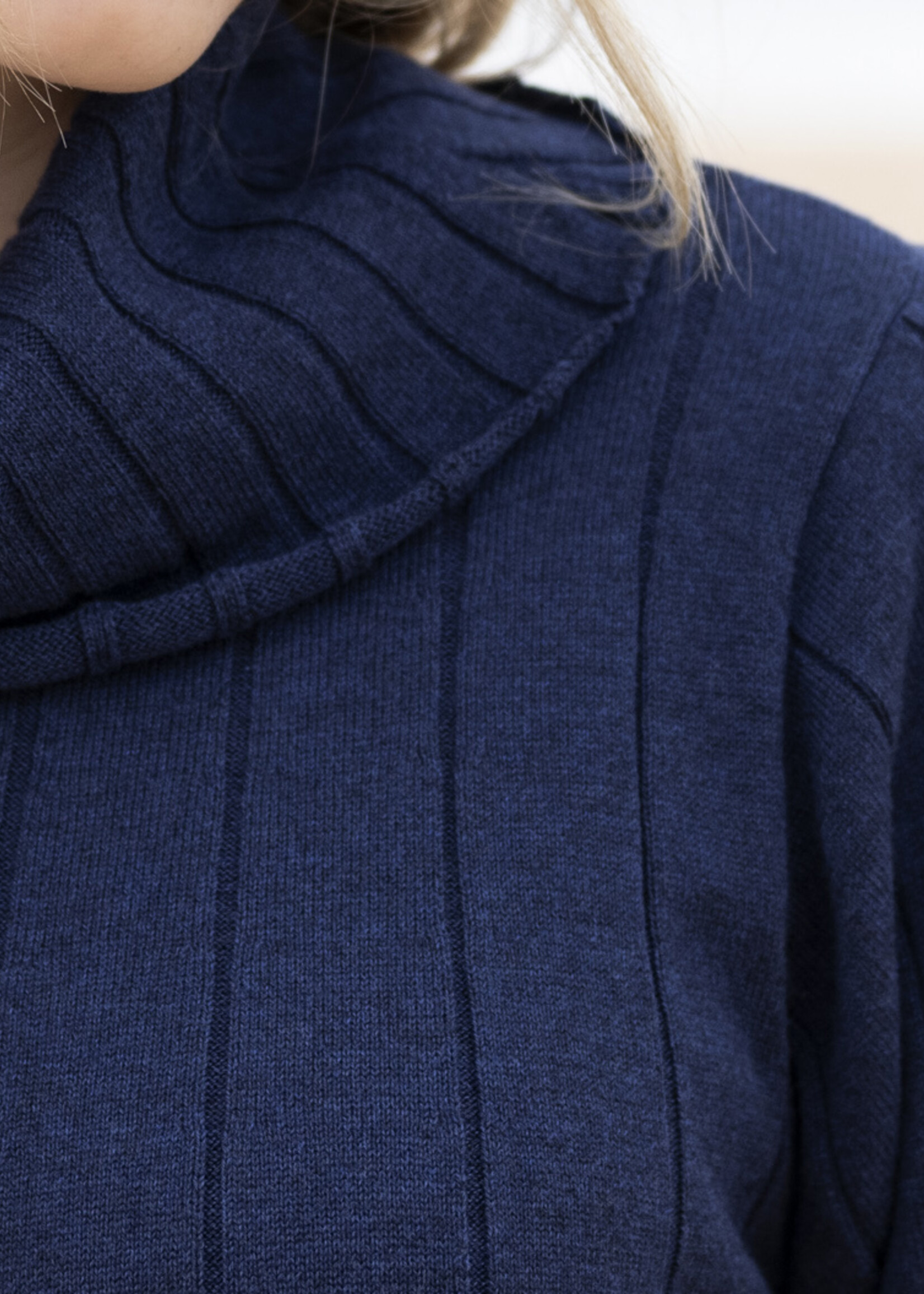 Marble Fashion Designs Marble Relaxed Fit Cowl Neck Sweater