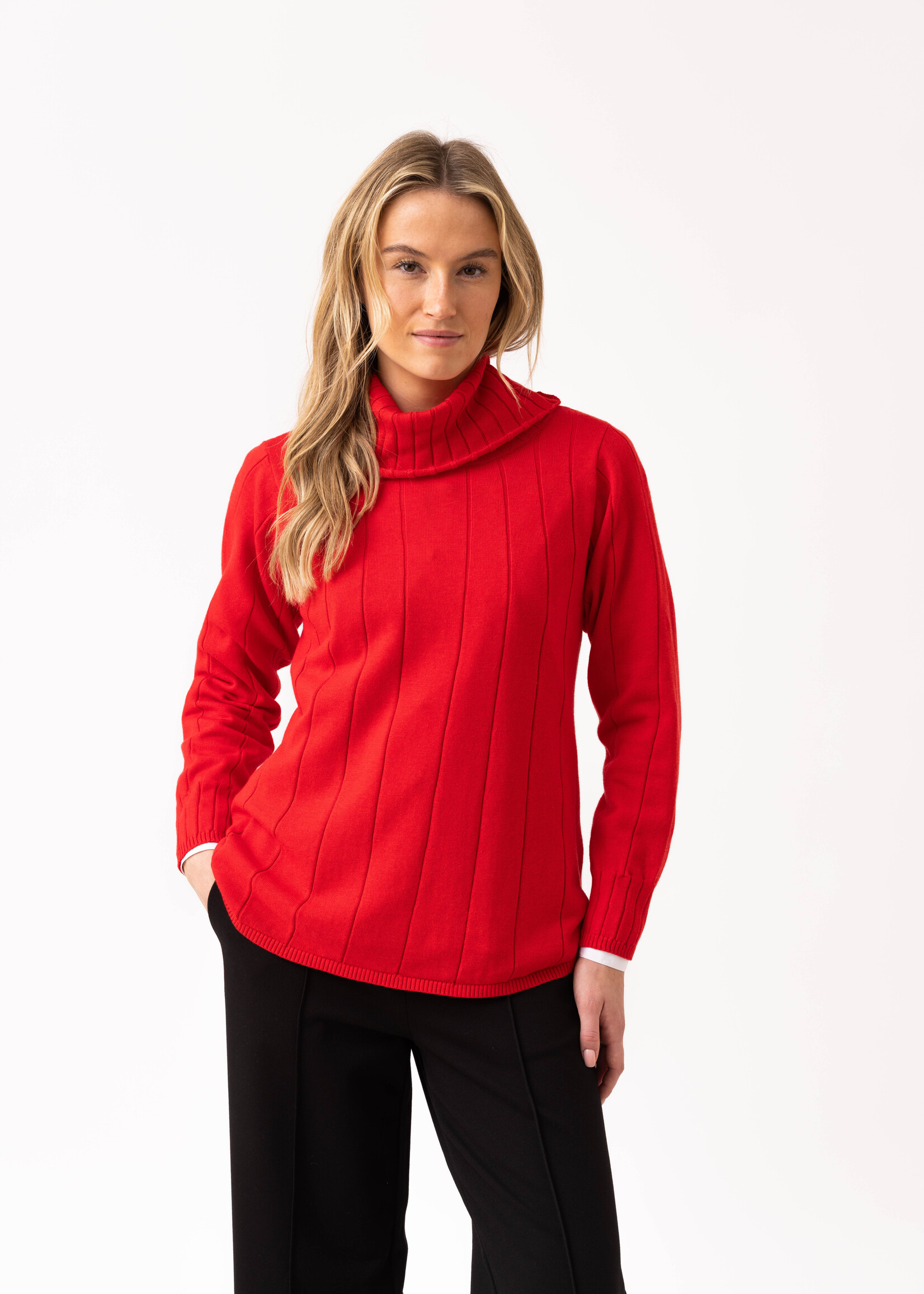 Marble Fashion Designs Marble Relaxed Fit Cowl Neck Sweater