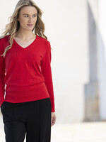 Marble Fashion Designs Marble Sparkle Detail Vneck Sweater