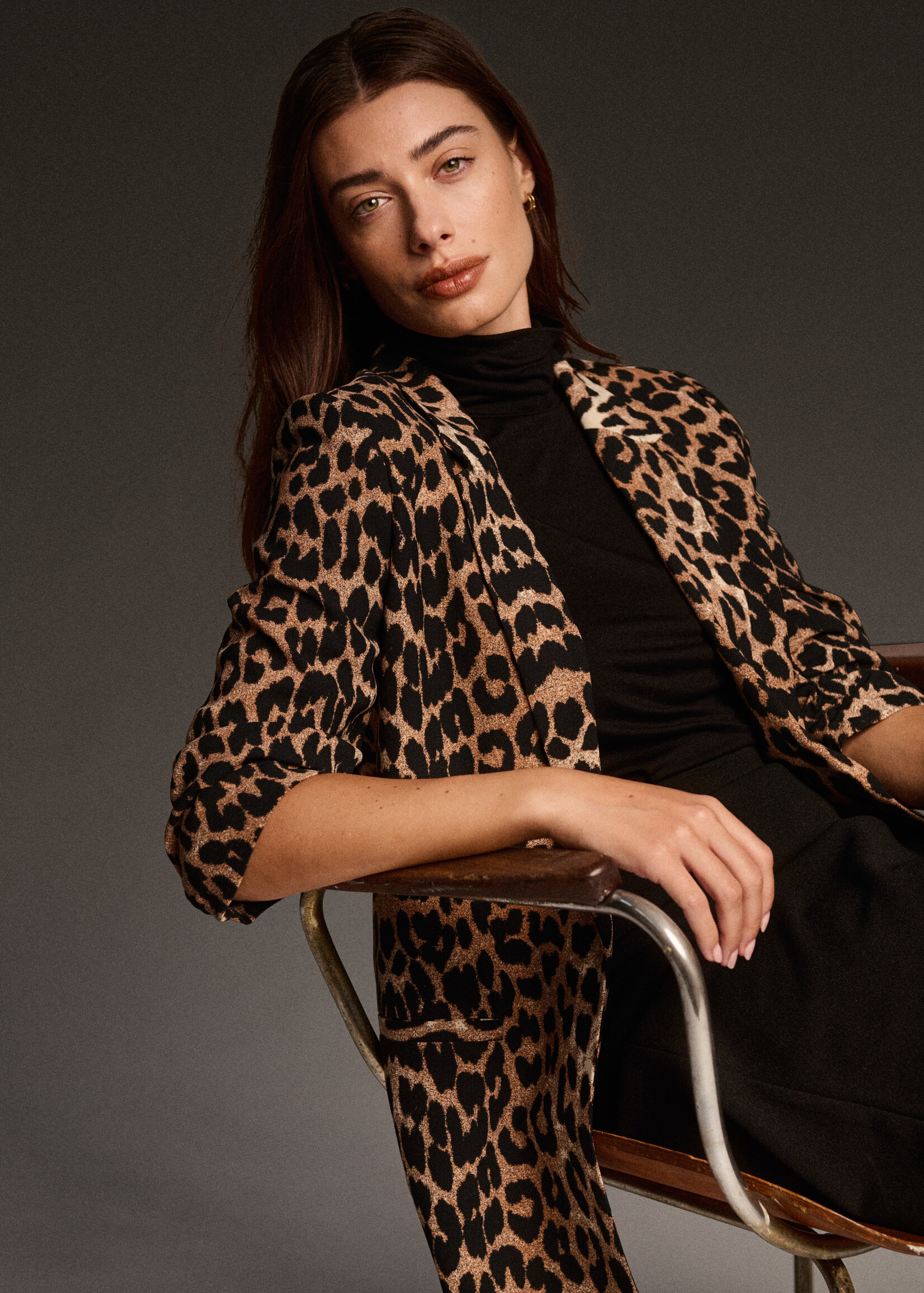 Soaked Soaked Shirley Animal Print Blazer