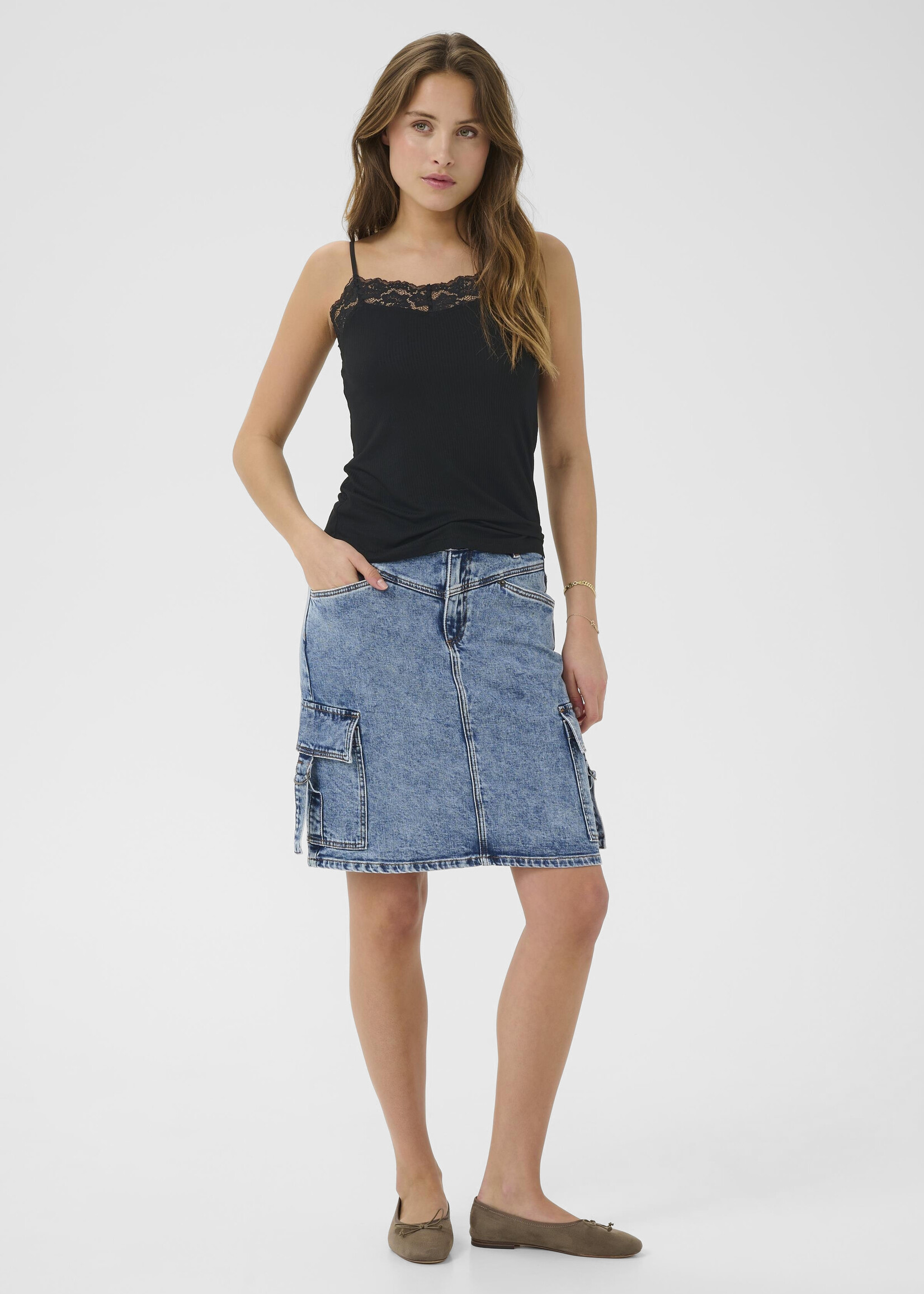 Kaffe Kaffe KAomi Spaghetti Strap Lace Tank