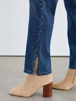 French Dressing Jeans FDJ Pull On Straight Ankle Jean with Studs