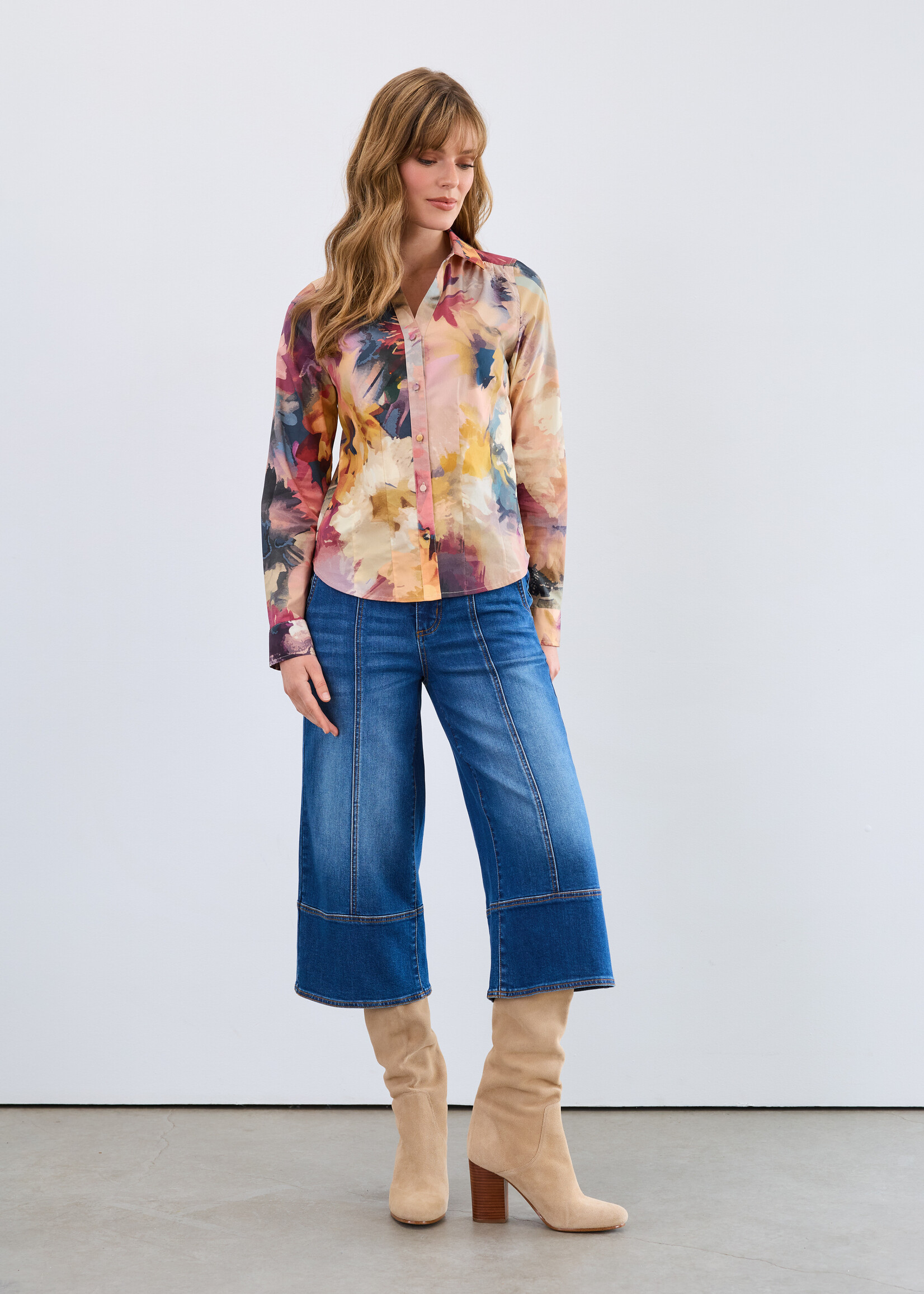 French Dressing Jeans FDJ Watercolour Print Shirt