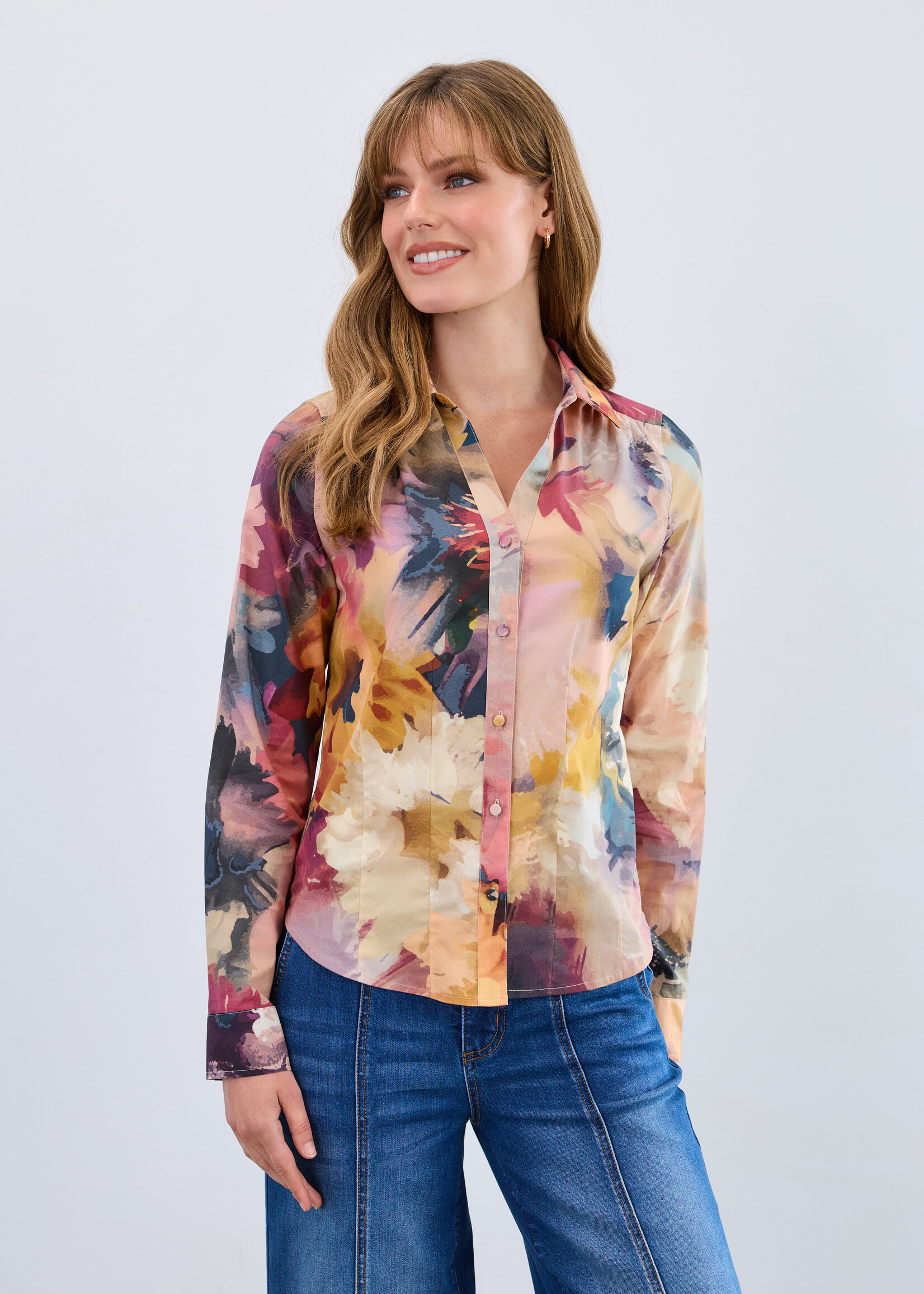 French Dressing Jeans FDJ Watercolour Print Shirt