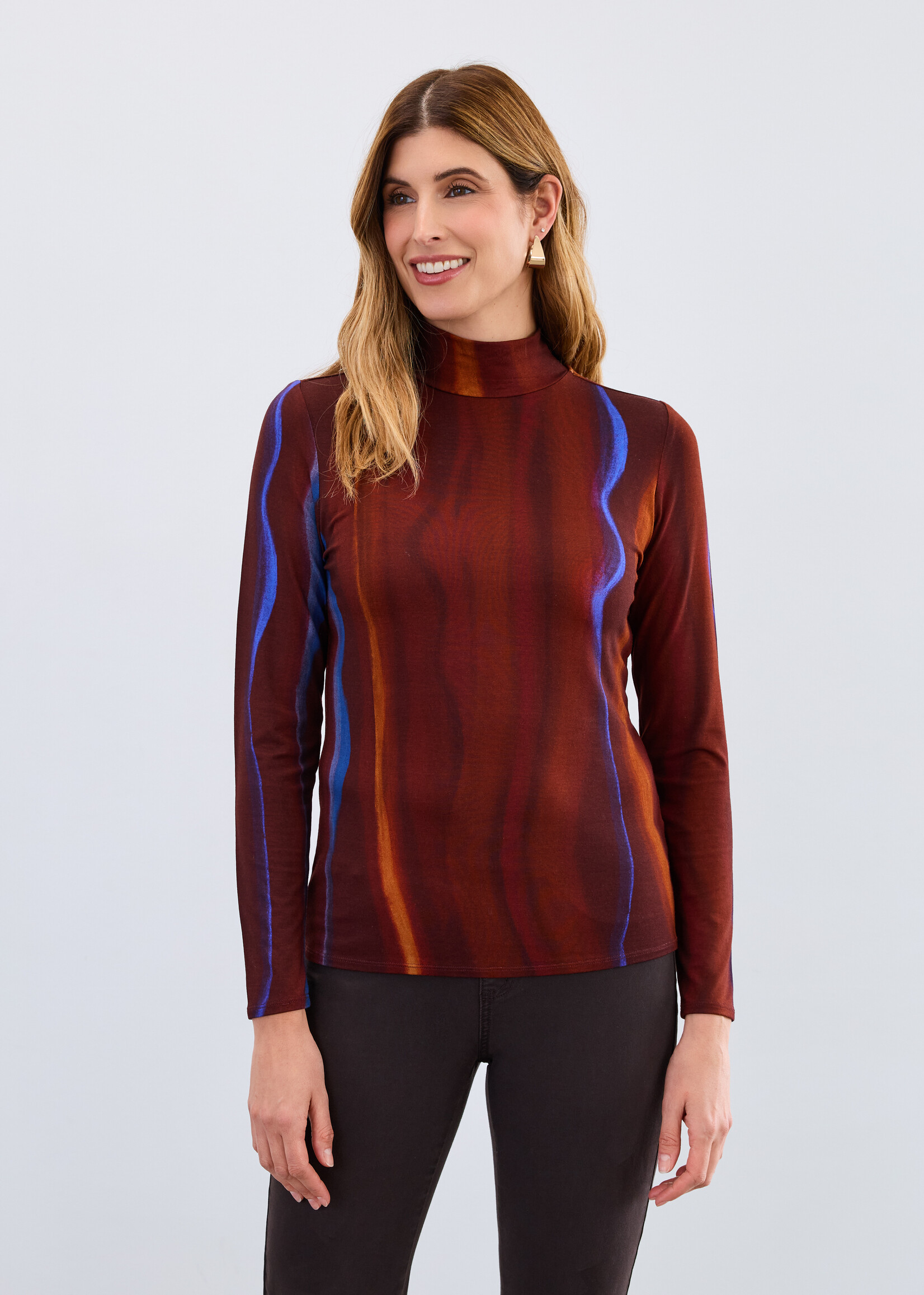 French Dressing Jeans FDJ Mock Neck Top