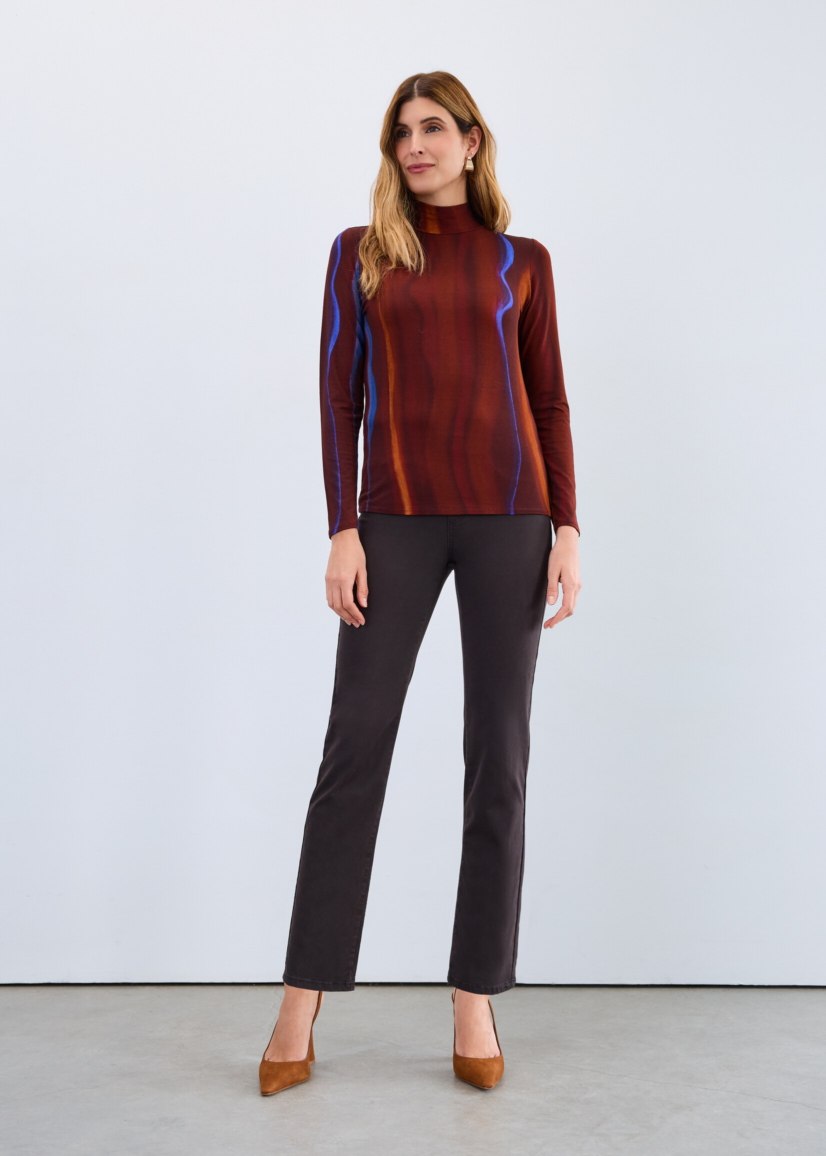 French Dressing Jeans FDJ Mock Neck Top