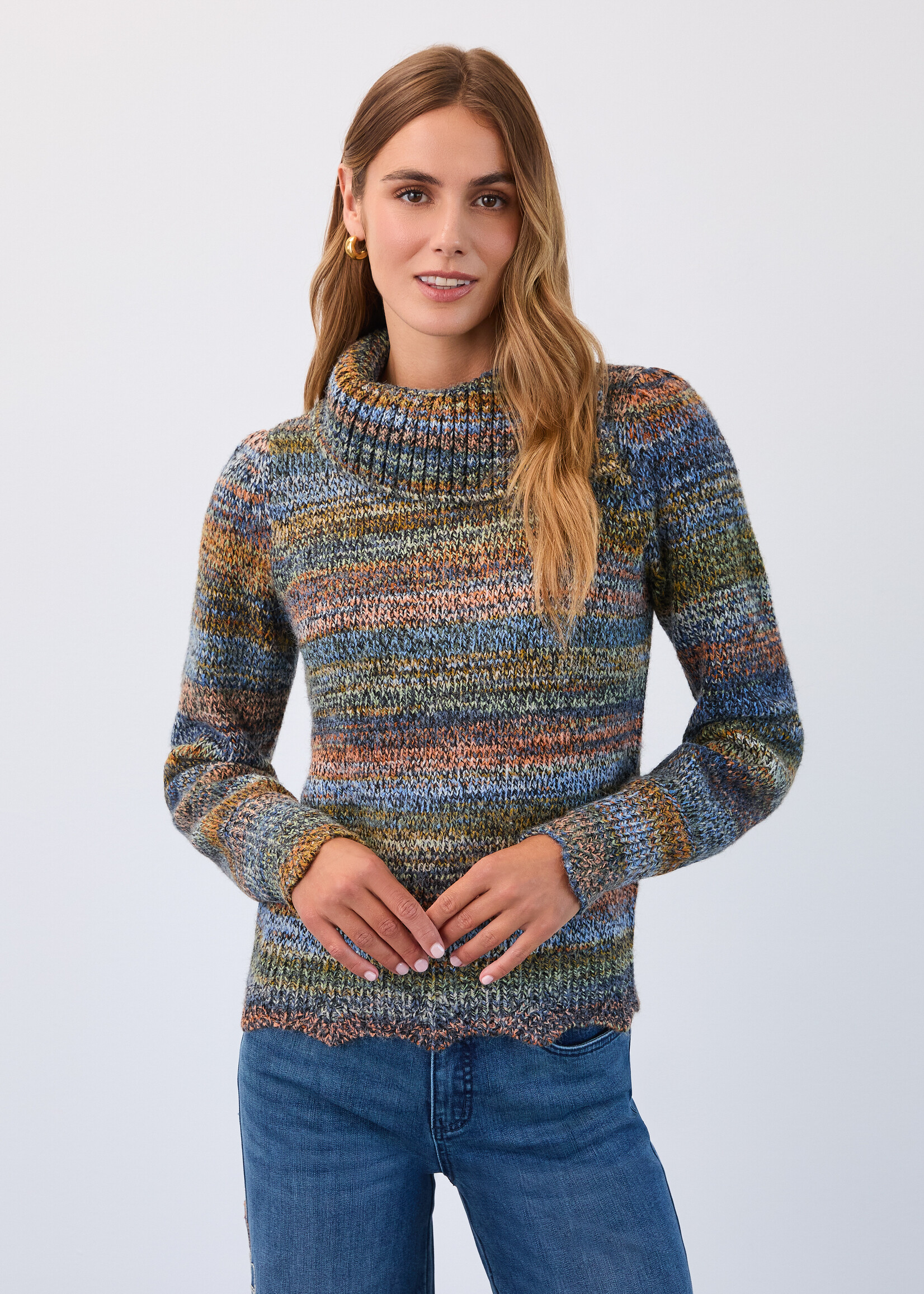 French Dressing Jeans FDJ Cowl Neck Sweater