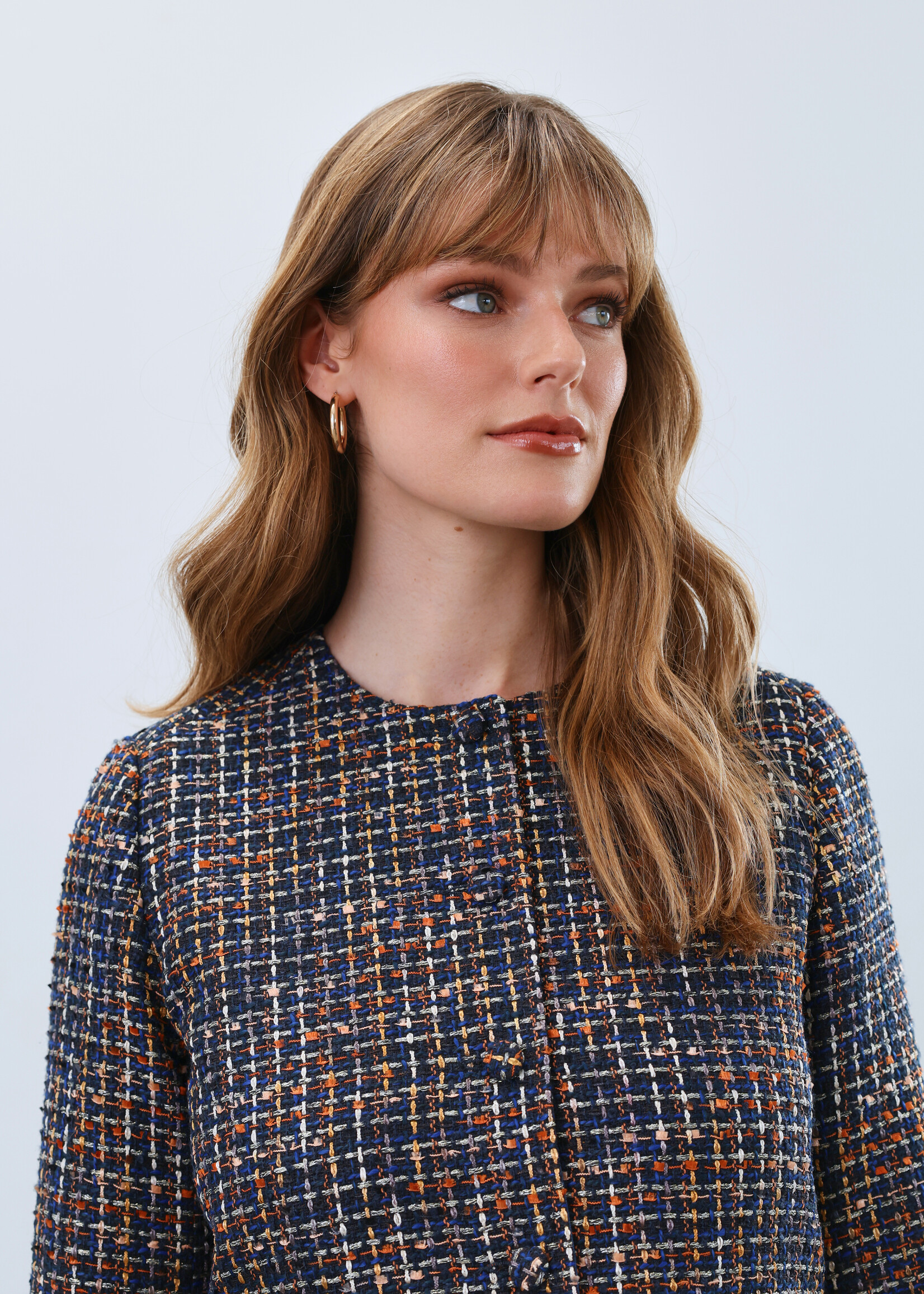 French Dressing Jeans FDJ Tweed Collarless Jacket
