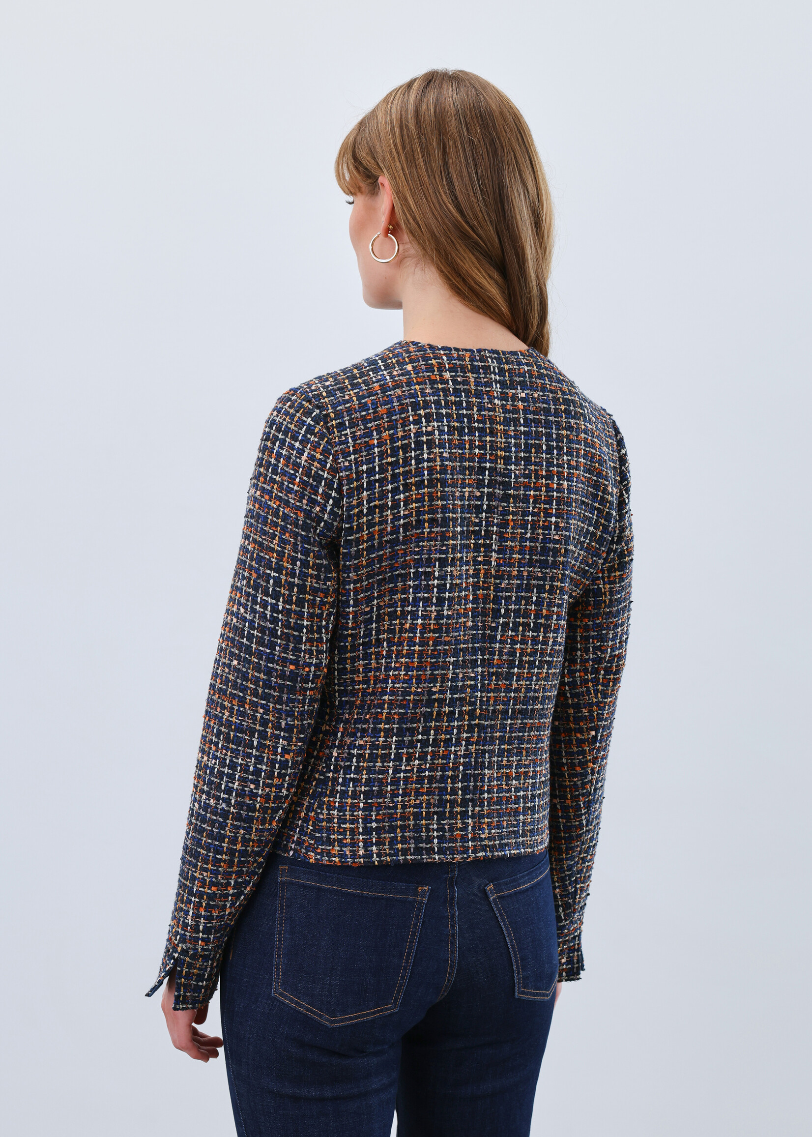 French Dressing Jeans FDJ Tweed Collarless Jacket