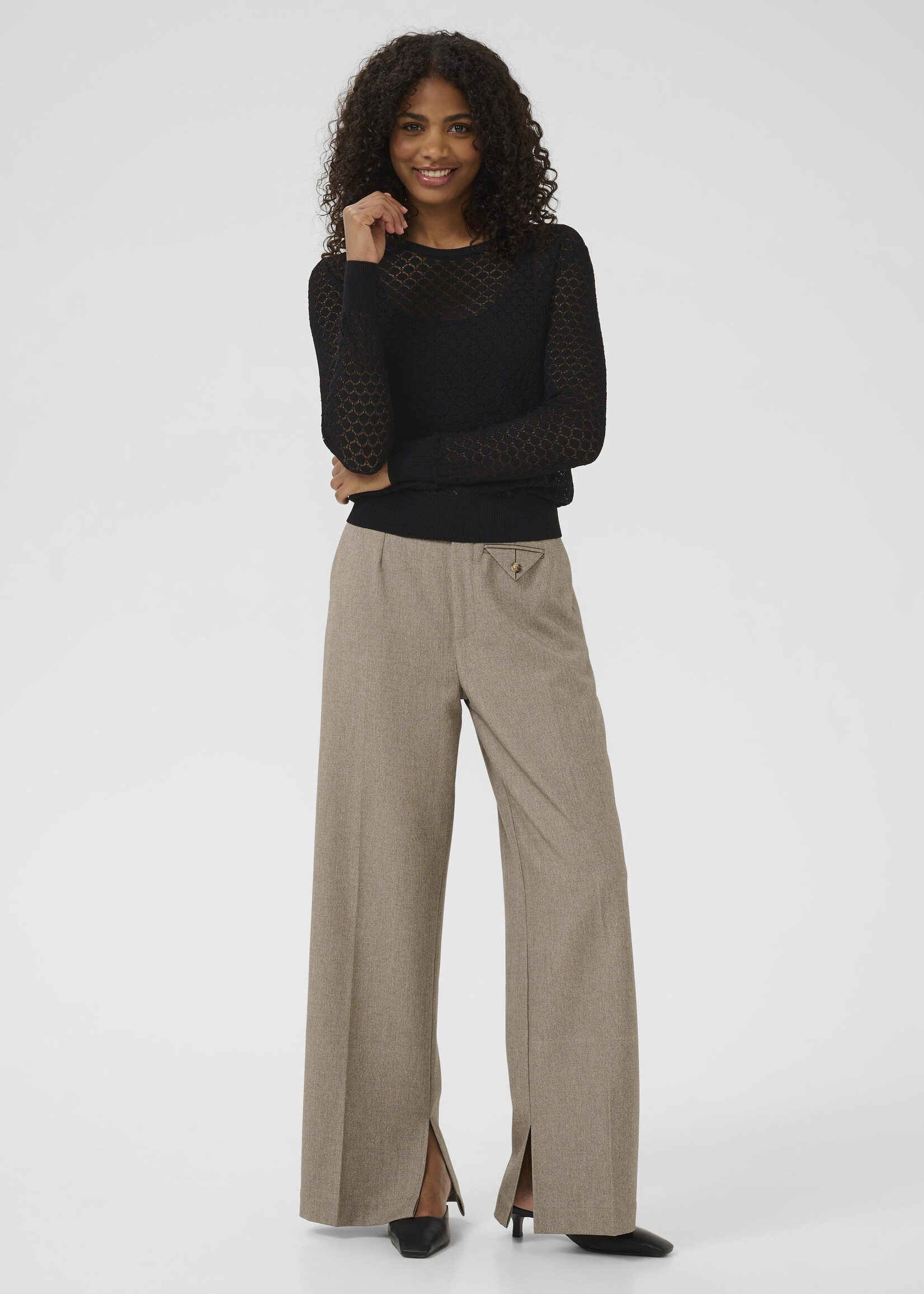 Kaffe Kaffe Raiko Open Weave Crew Sweater