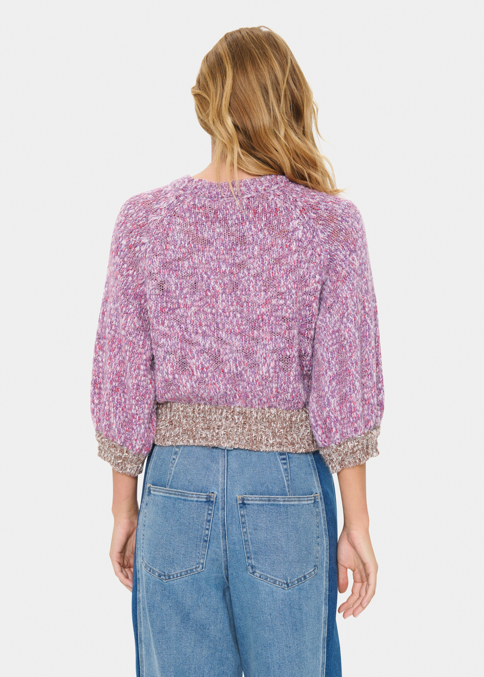 Saint Tropez Saint Tropez MyleneSZ 3/4 Sleeve Crew Sweater