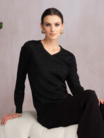 Alison Sheri Alison Sheri Vneck Sparkle Sweater