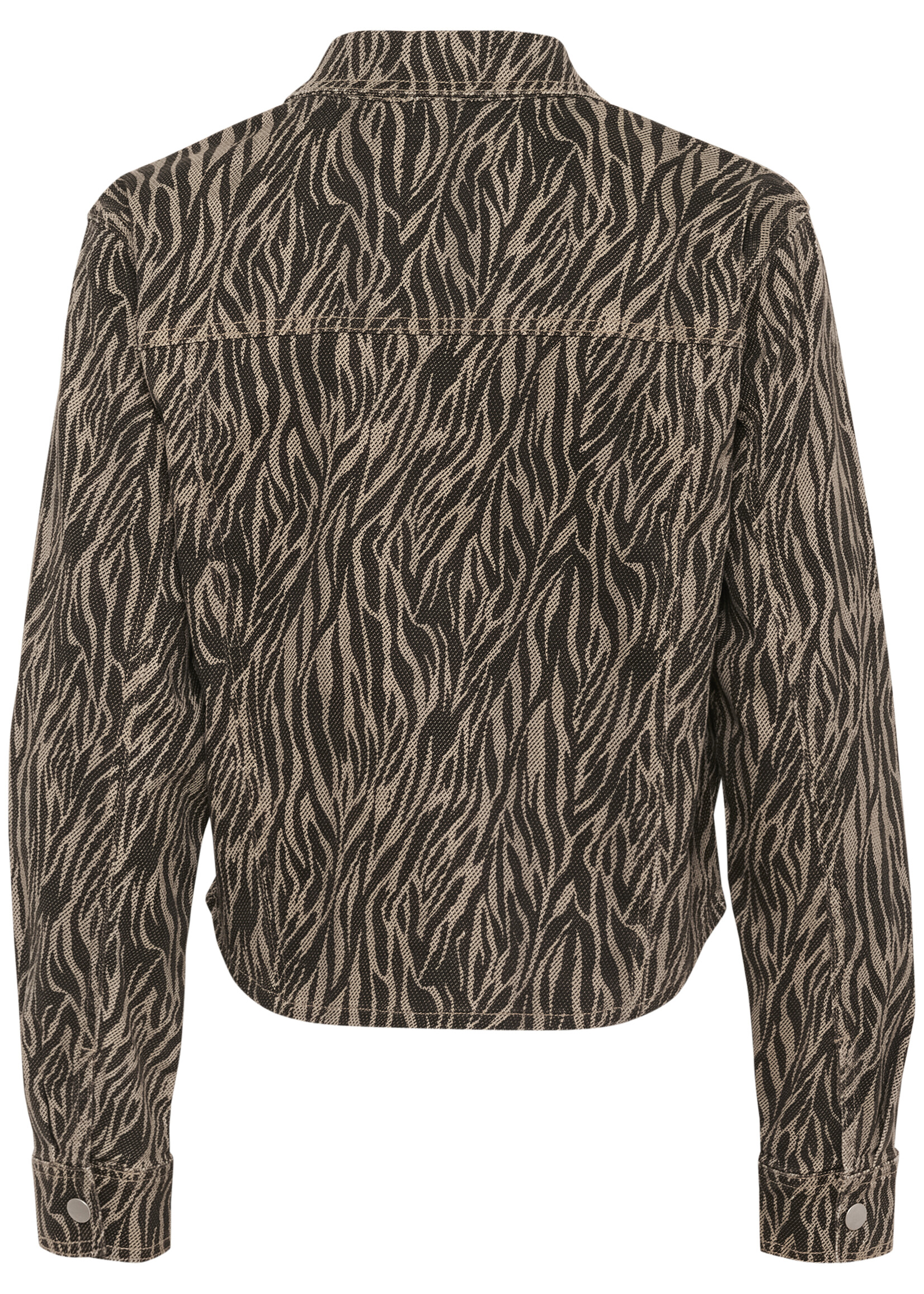 Kaffe Kaffe KAleondra Animal Print Jean Jacket