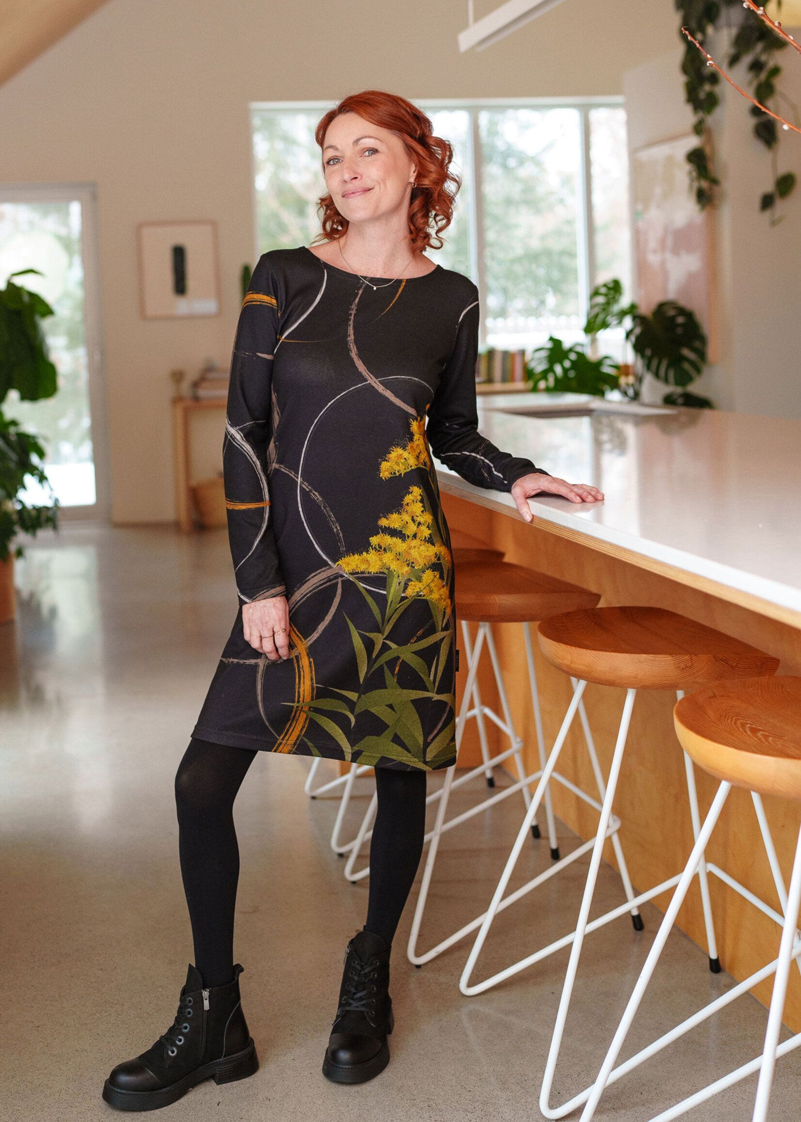 Rien Ne Se Perd Rien Ne Se Perd Flore Verge Gold Floral Dress