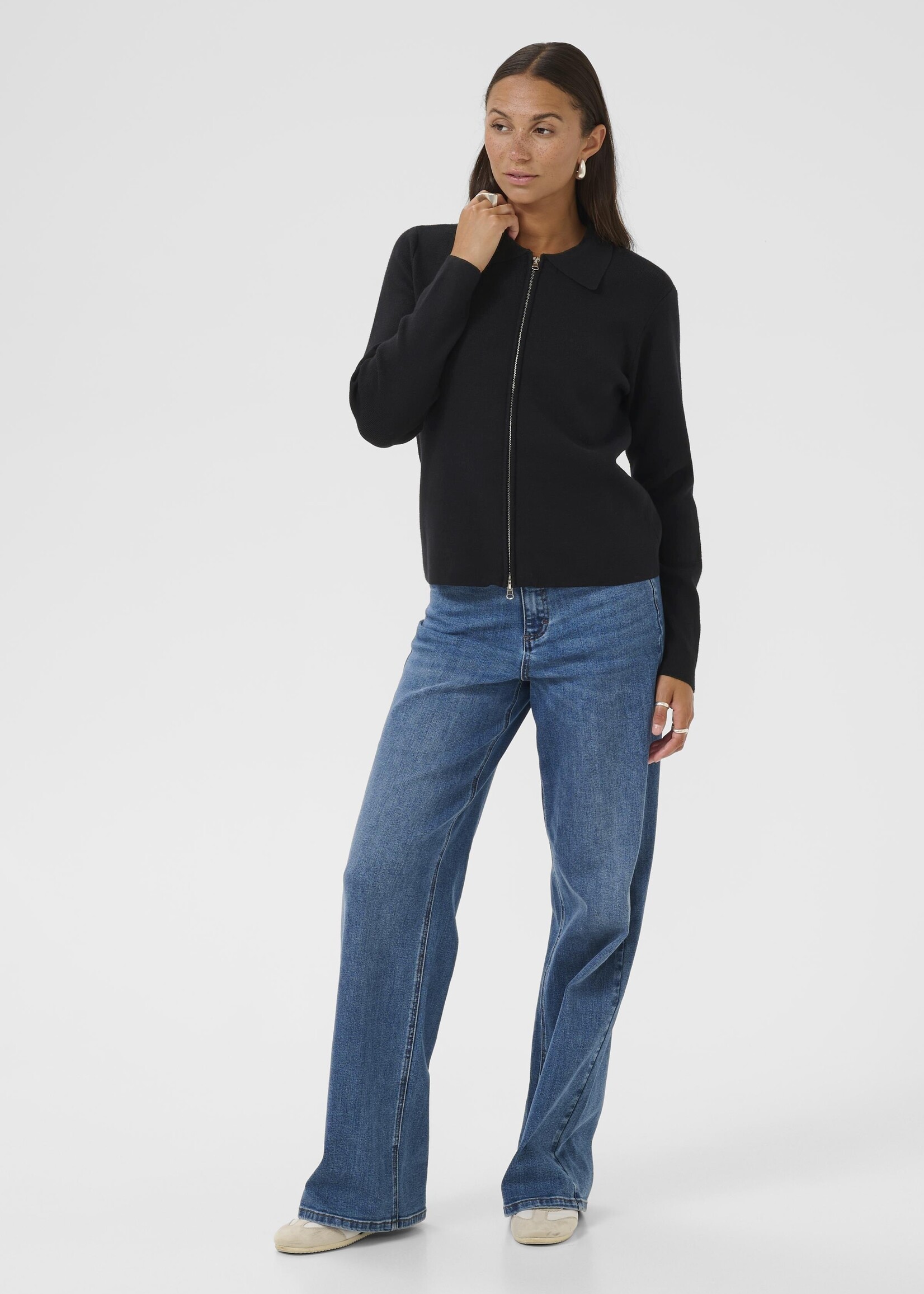 Kaffe Kaffe KAvisja Zip Up Polo Cardi