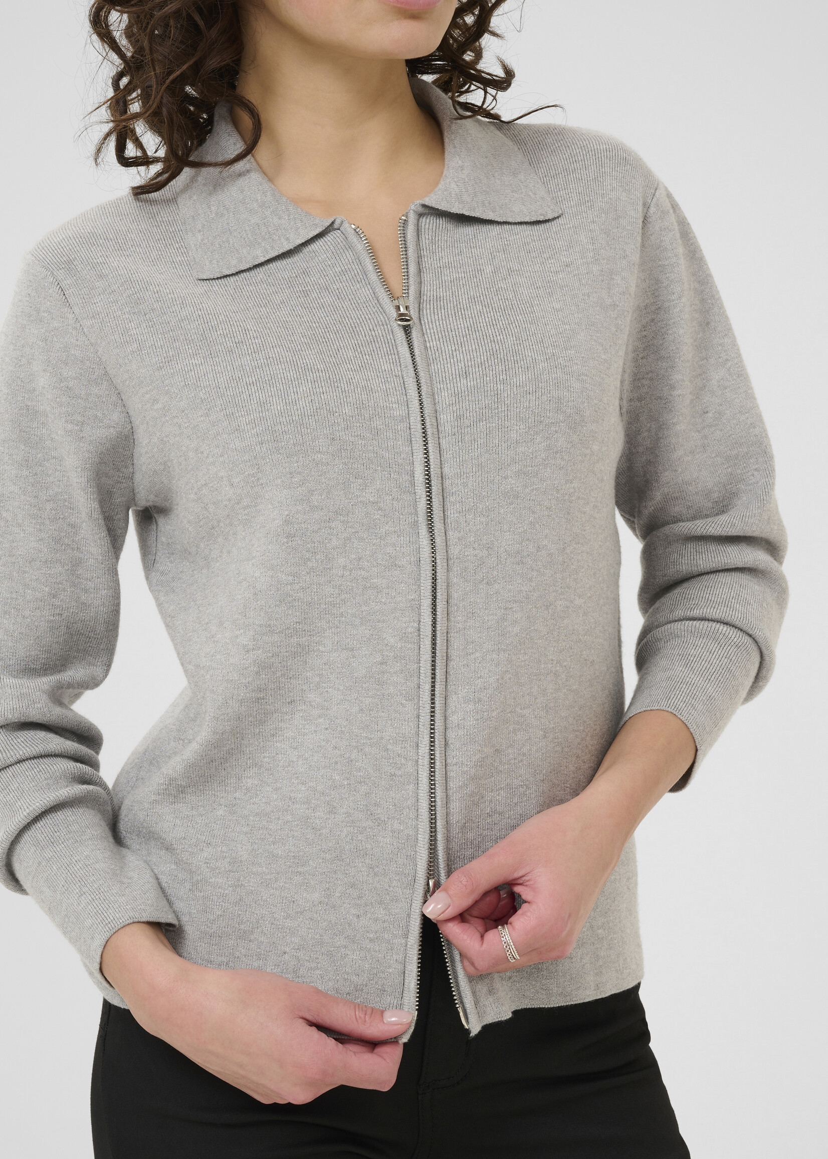 Kaffe Kaffe Visja Zip Up Polo Cardi
