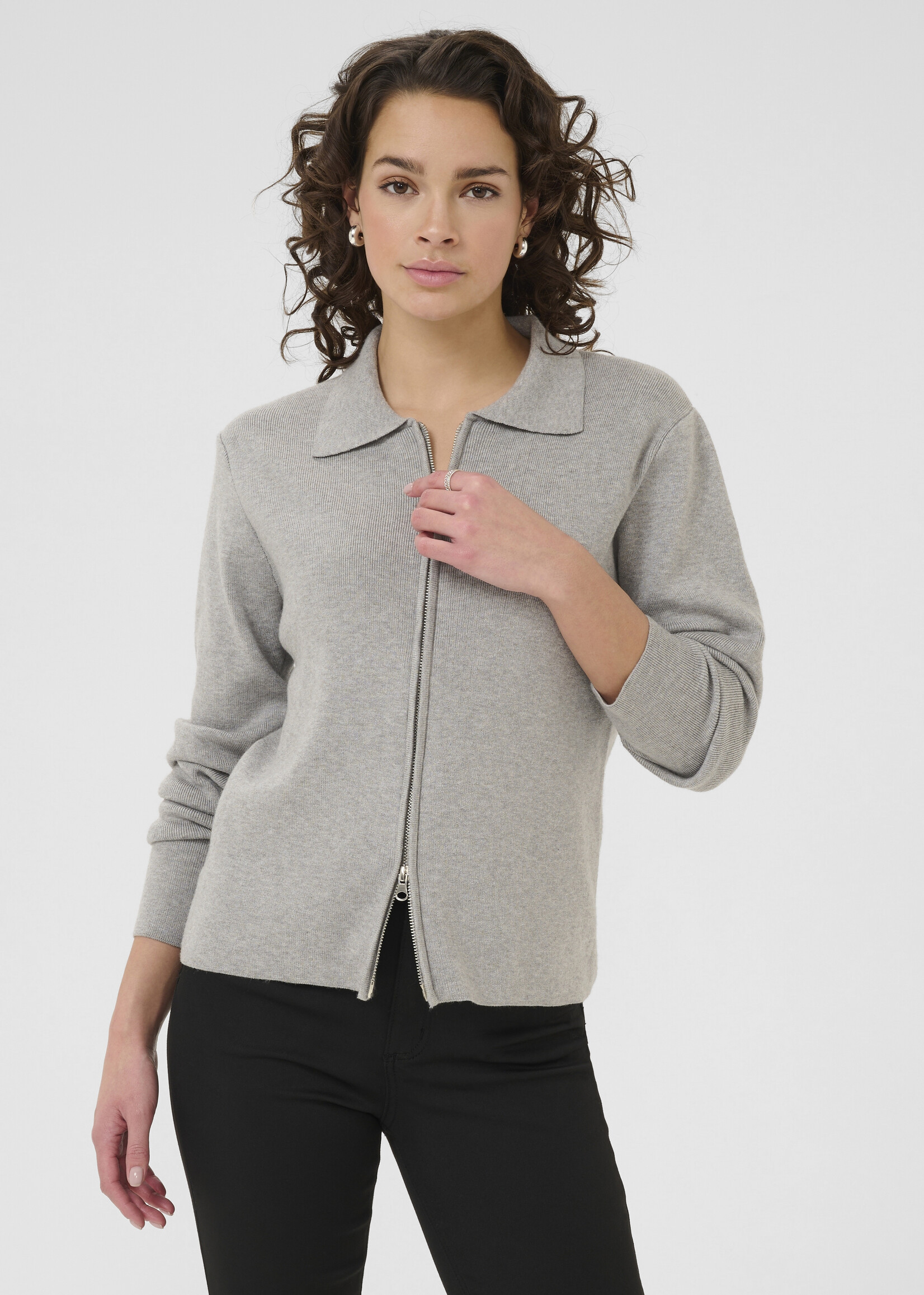 Kaffe Kaffe Visja Zip Up Polo Cardi