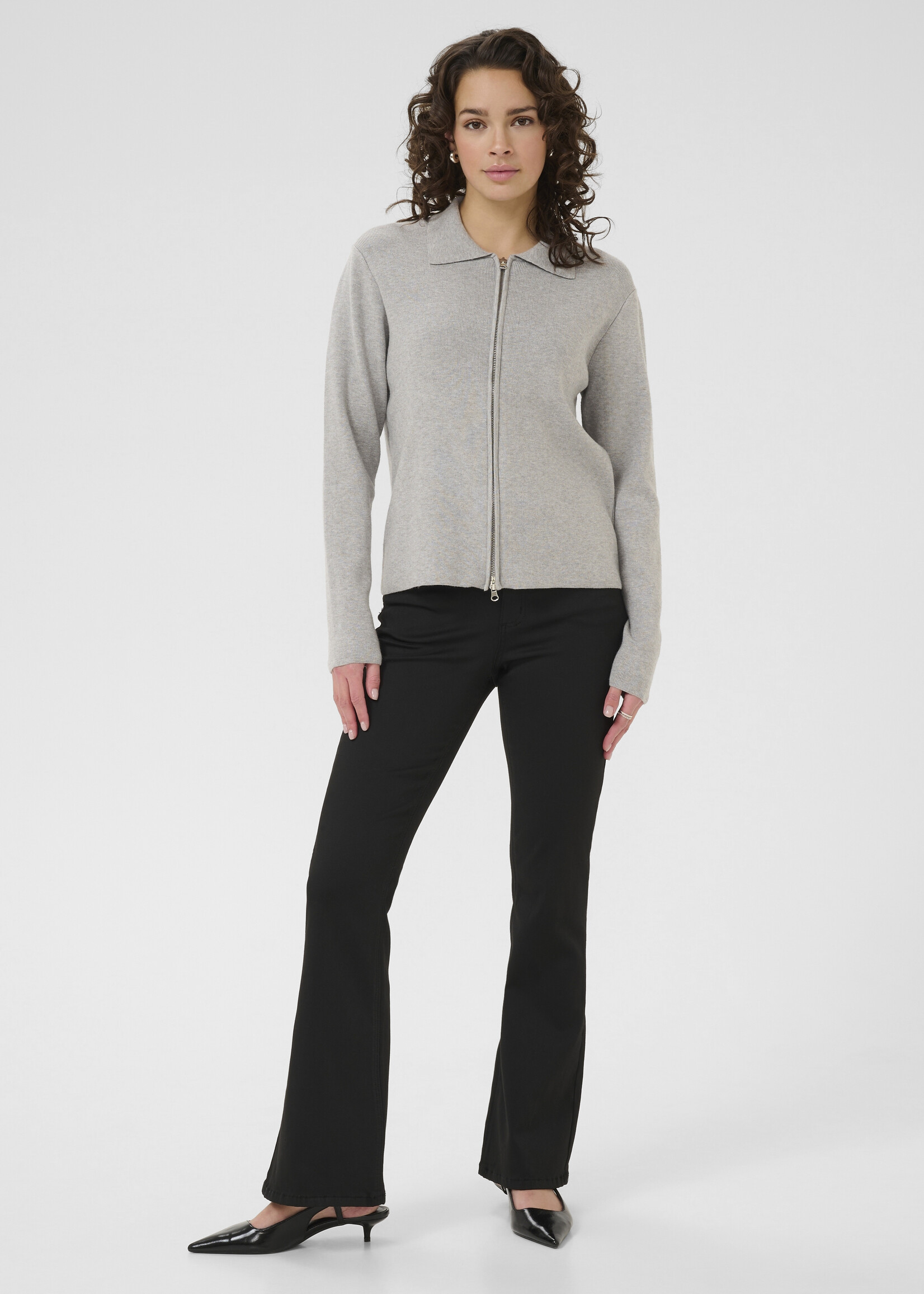 Kaffe Kaffe Visja Zip Up Polo Cardi