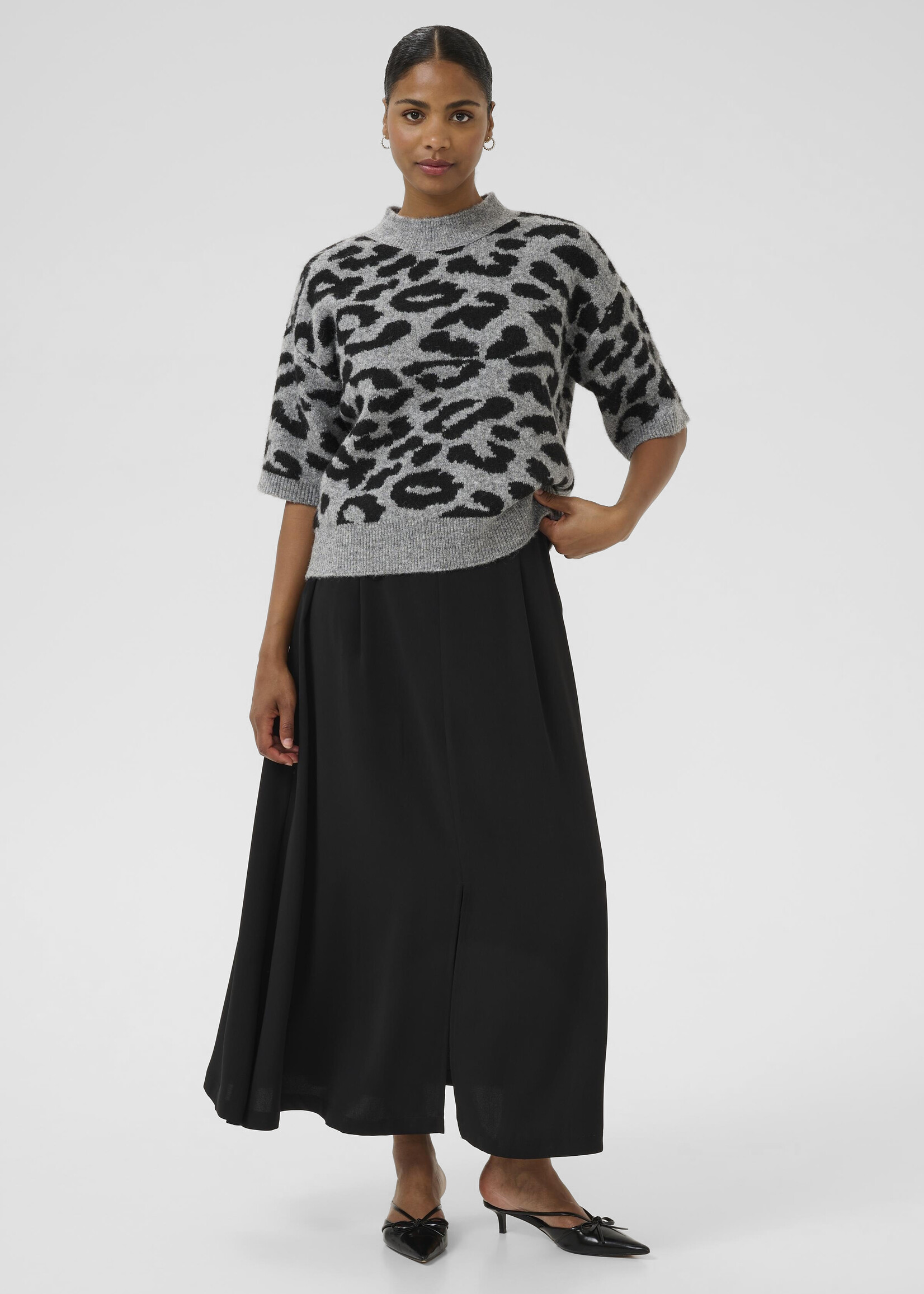 Kaffe Kaffe KAsandra Leopard Crew Sweater