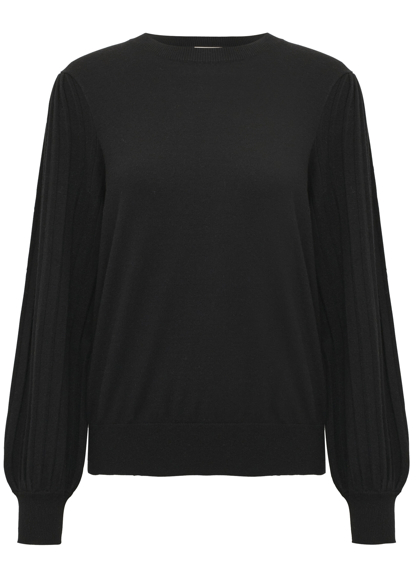 Kaffe Kaffe Alone Pleated Sleeve Crew Sweater