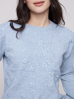Charlie B Charlie B  Tonal Embroidery Crew Sweater