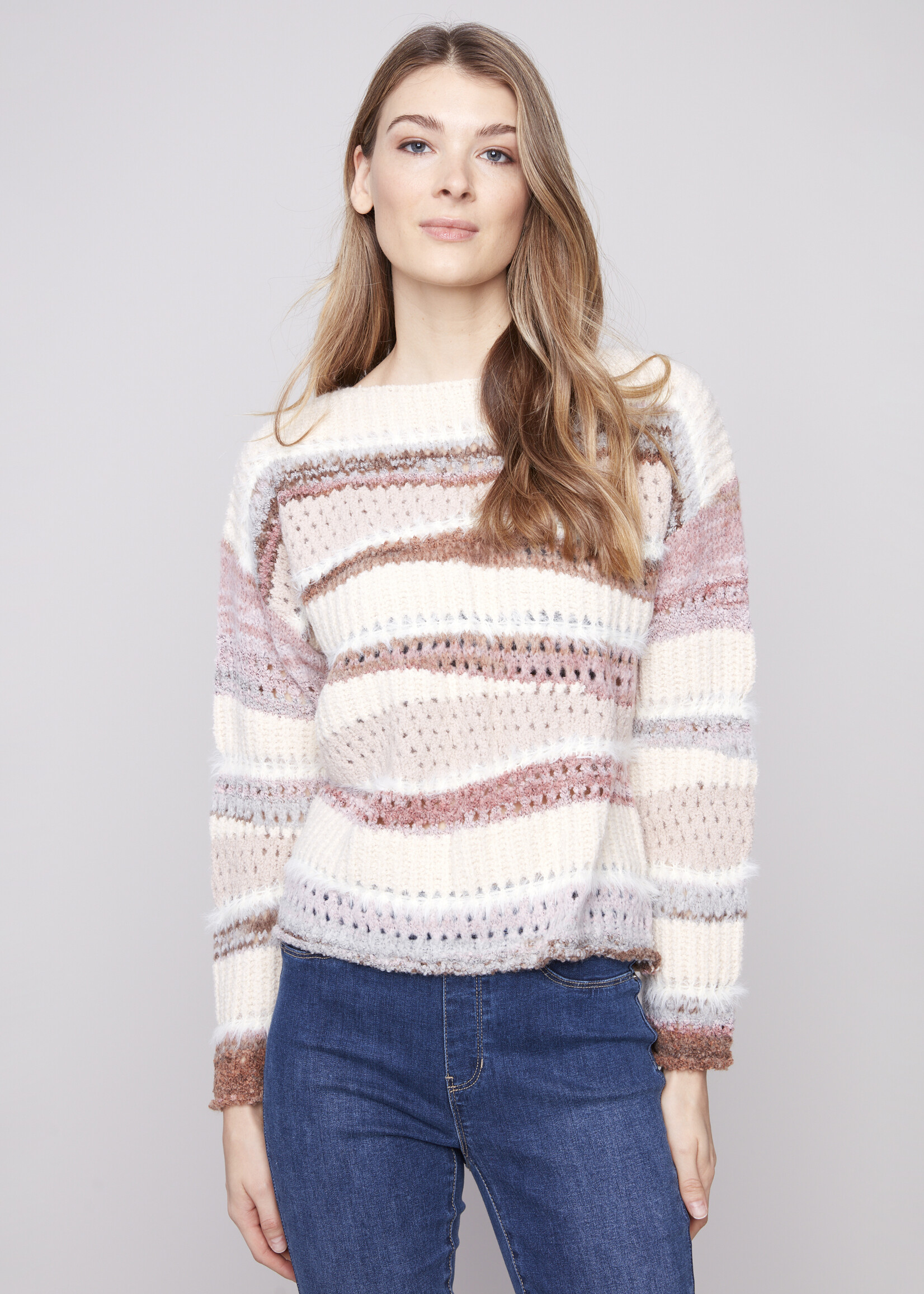 Charlie B Charlie B  Patchwork Sweater