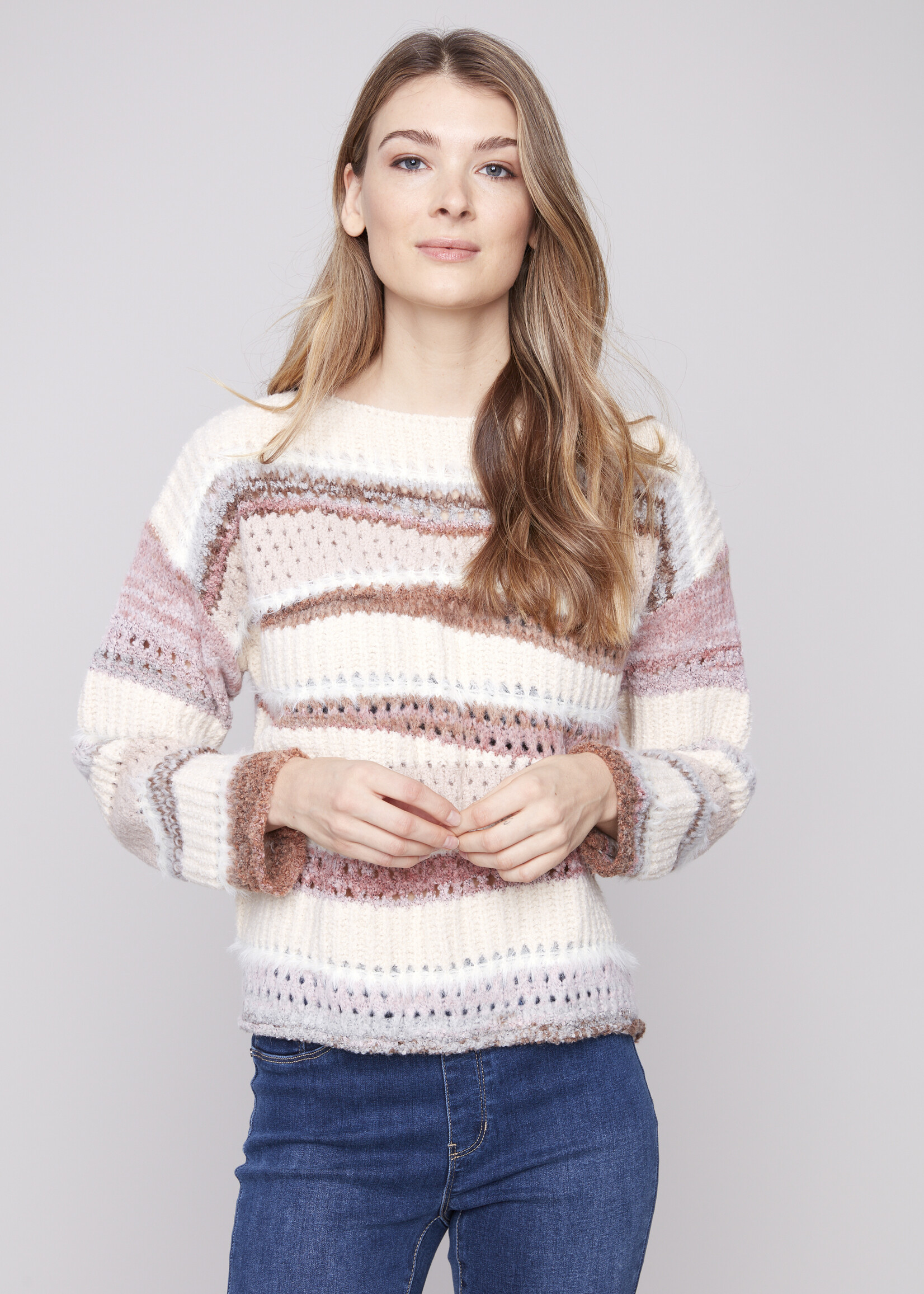 Charlie B Charlie B  Patchwork Sweater