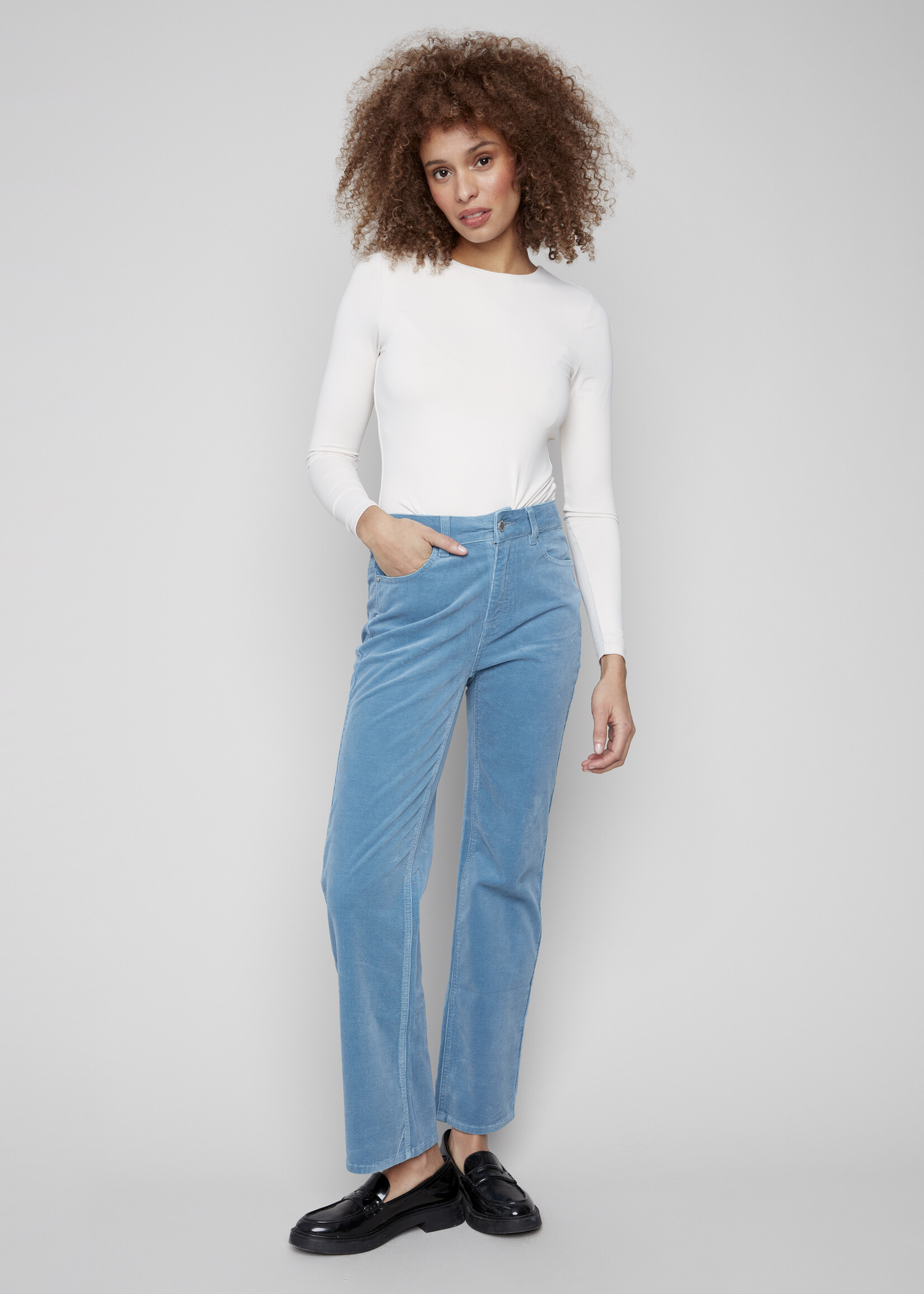 Charlie B Charlie B  Straight Leg Corduroy Pant