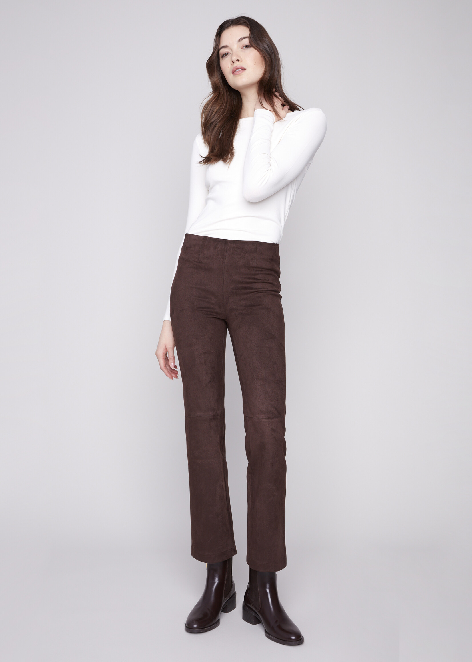 Charlie B Charlie B Faux Suede Pull On Pant