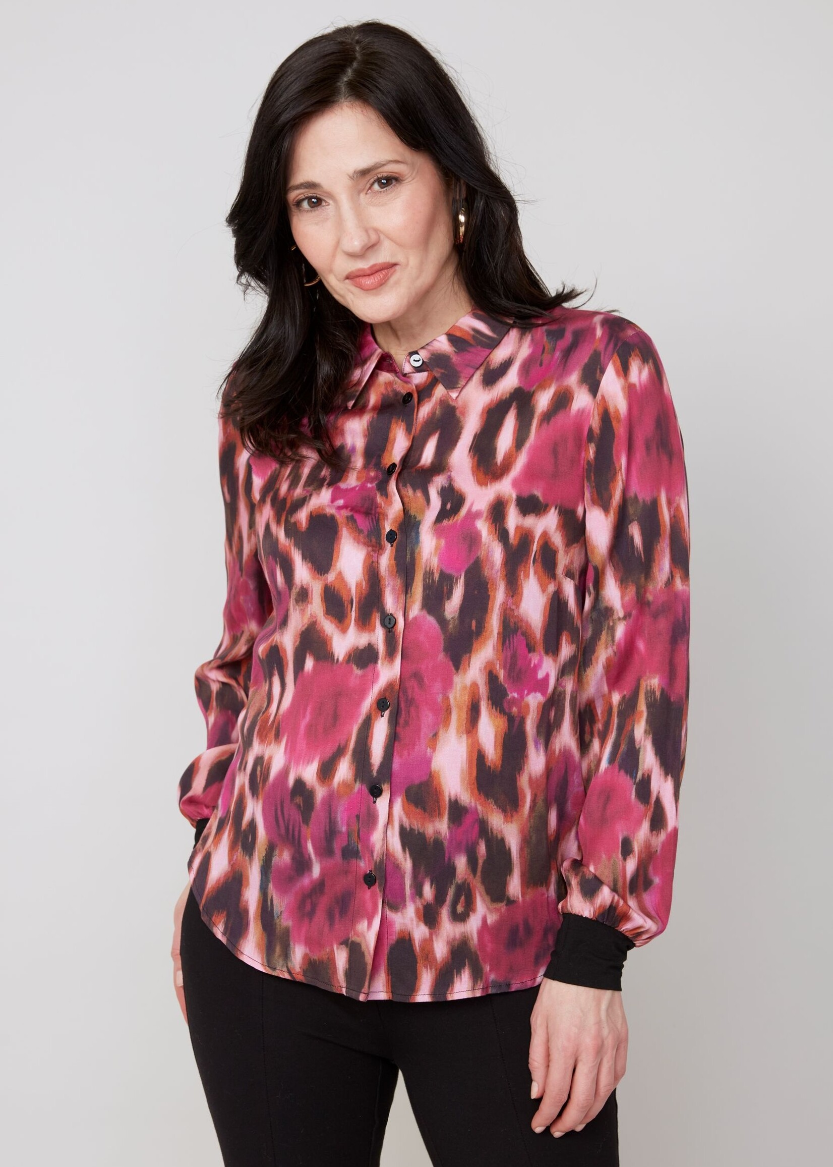 Renuar Renuar Animal/Floral Print Blouse