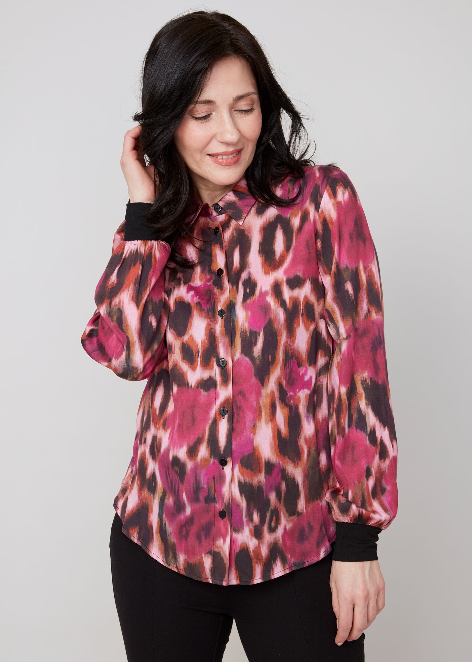 Renuar Renuar Animal/Floral Print Blouse