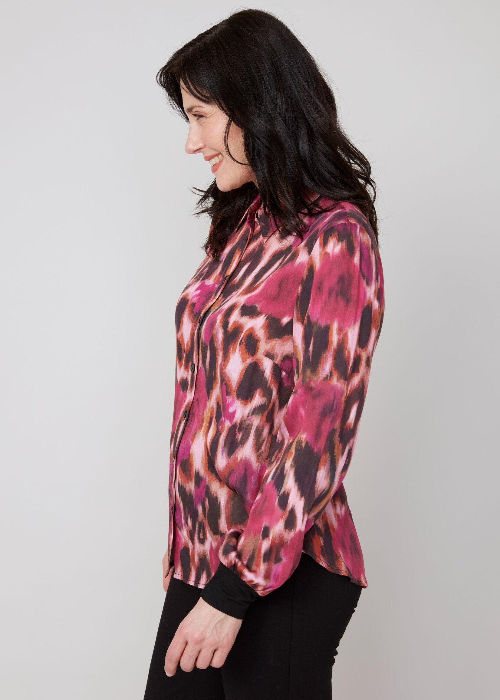 Renuar Renuar Animal/Floral Print Blouse