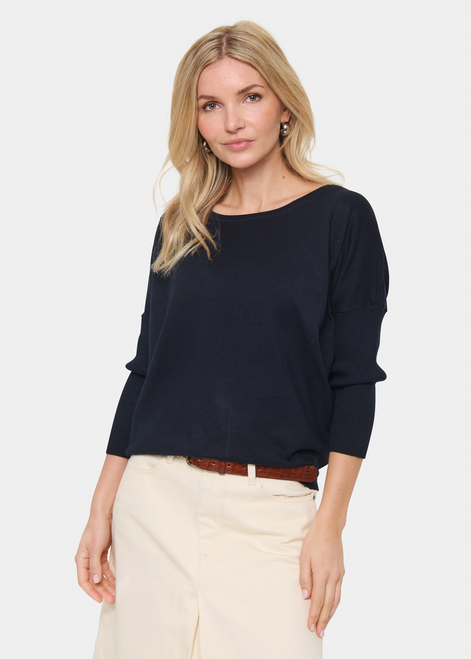 Saint Tropez Saint Tropez Mila 3/4 Sleeve Raglan Sweater