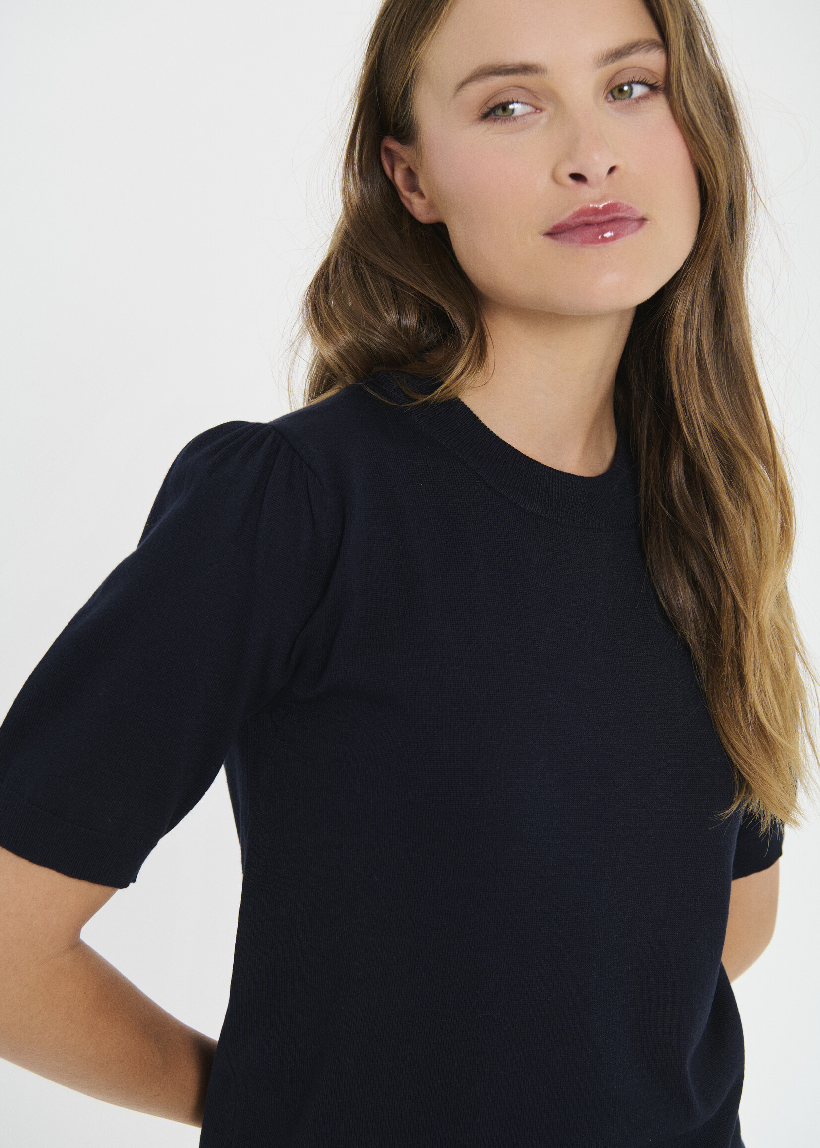 Saint Tropez Saint Tropez Mila Short Sleeve Sweater