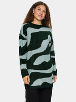 Saint Tropez Saint Tropez Mallie Zebra Print Sweater Dress