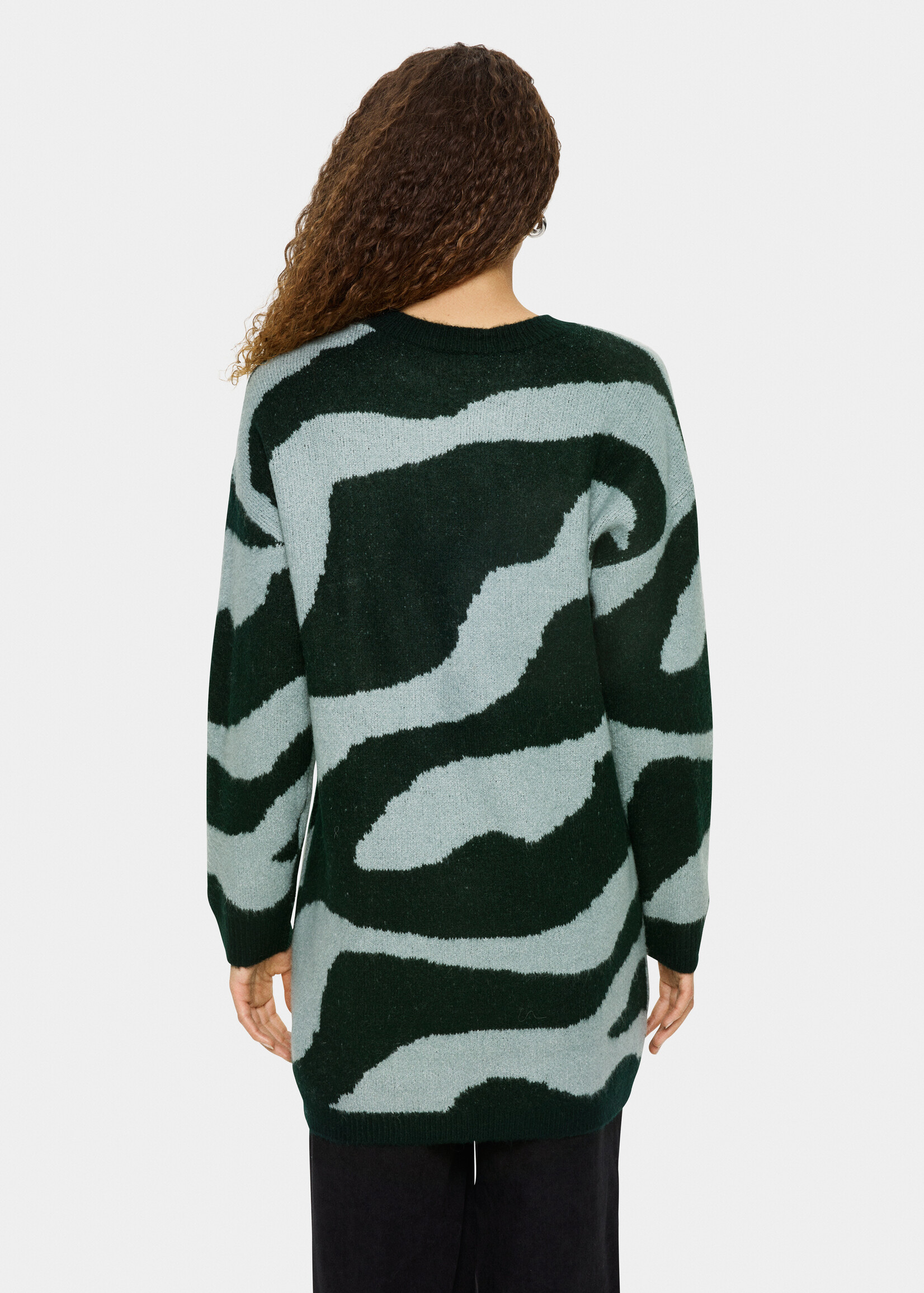 Saint Tropez Saint Tropez MallieSZ Zebra Print Sweater Dress