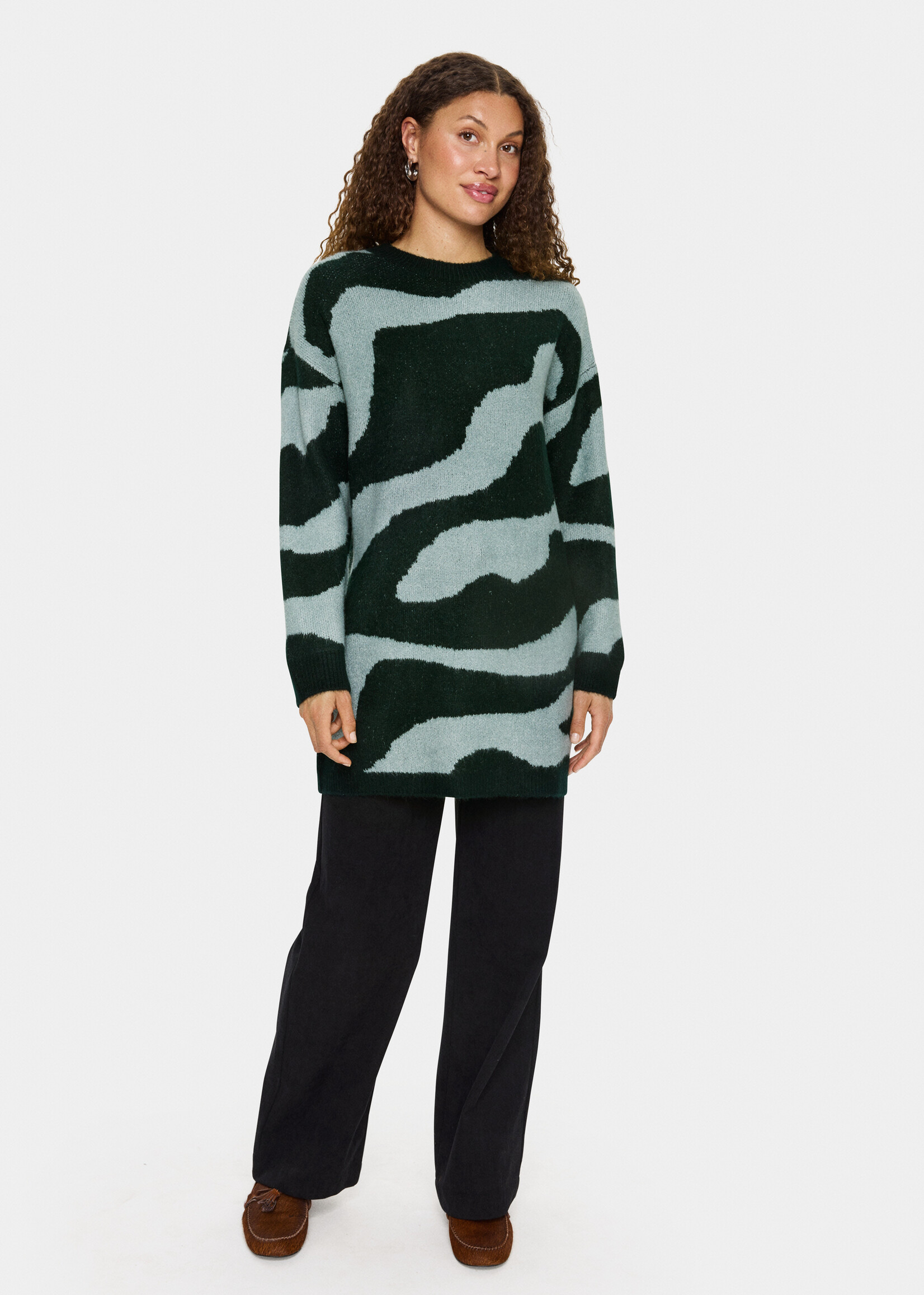 Saint Tropez Saint Tropez MallieSZ Zebra Print Sweater Dress