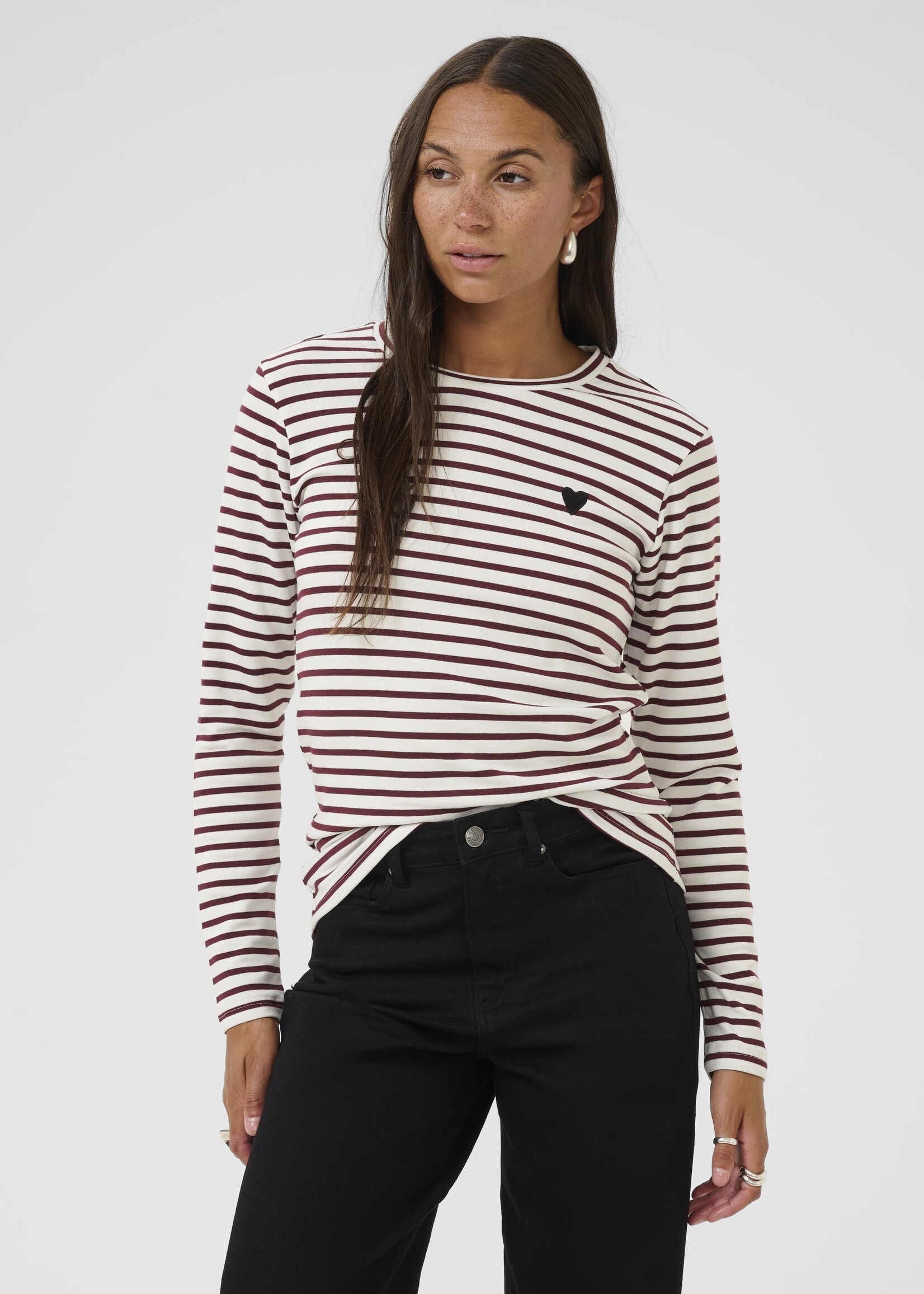 Kaffe Kaffe Liddy Long Sleeve Striped Tee