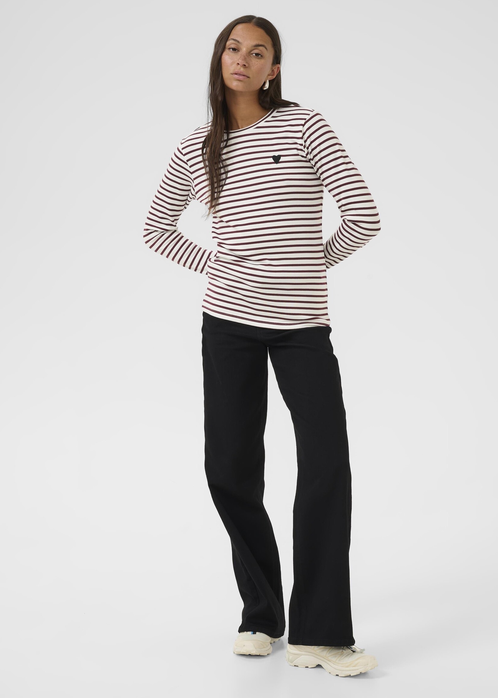 Kaffe Kaffe Liddy Long Sleeve Striped Tee