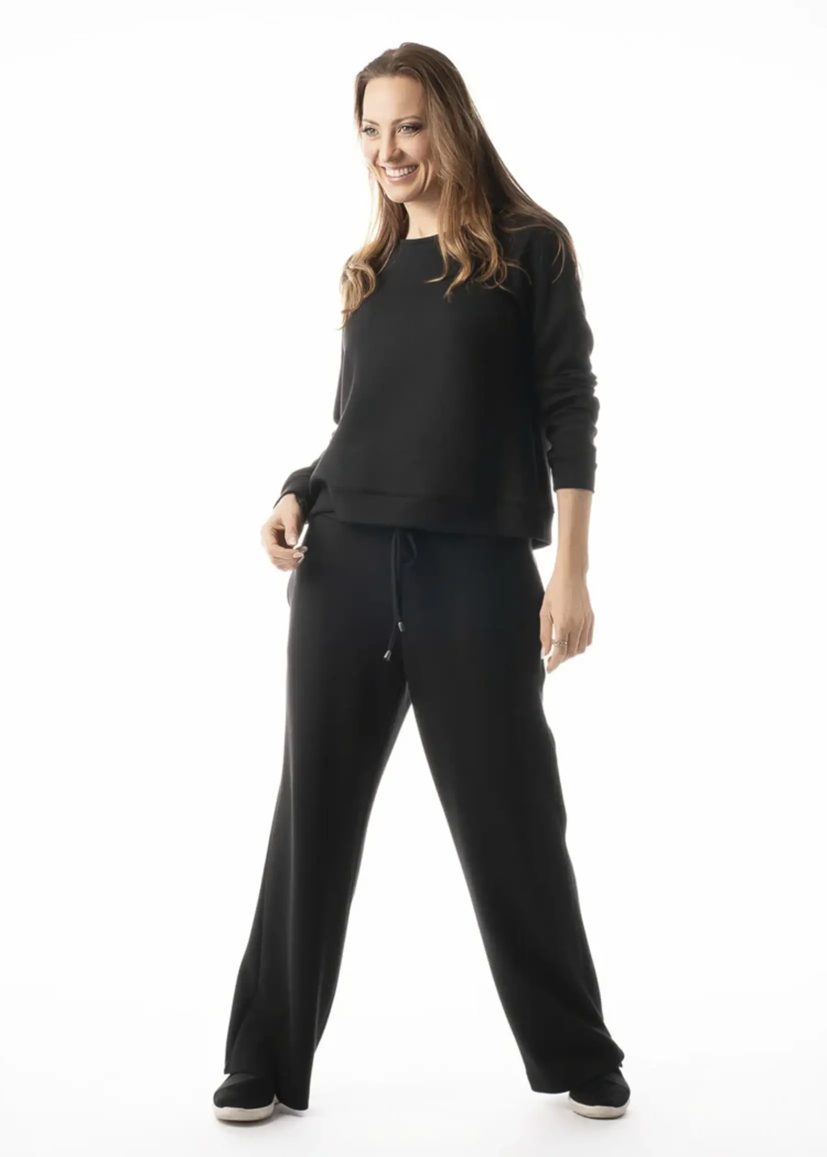 PURE PURE Modal Long Sleeve Crew Top