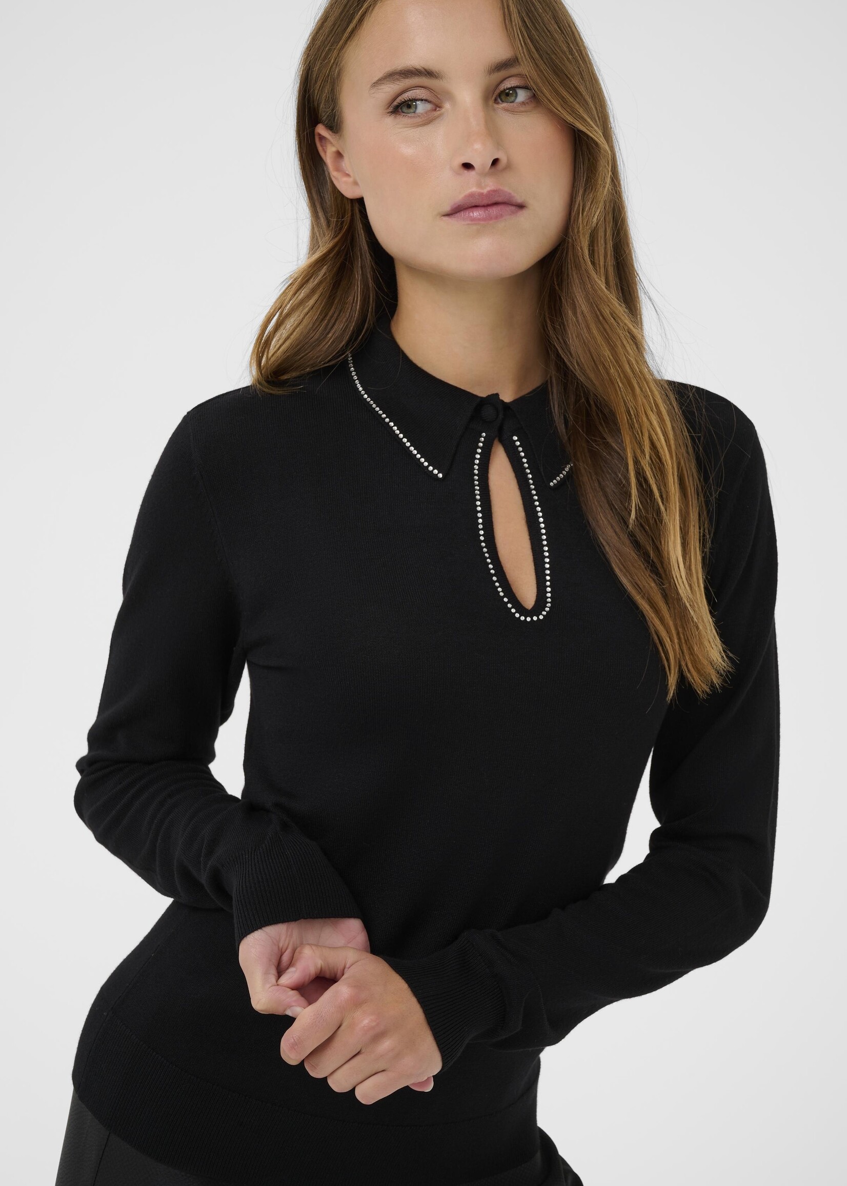 Kaffe Kaffe Jada Sparkle Polo Top